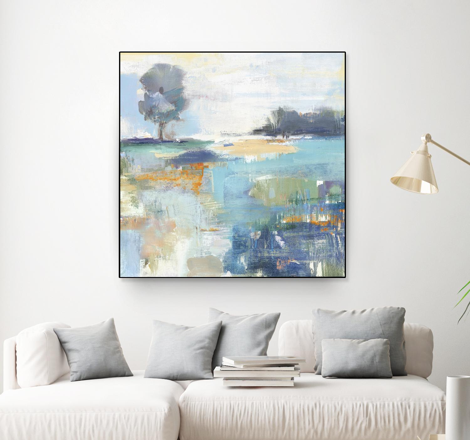 Rocky Fields by Valeria Mravyan on GIANT ART - blue abstract