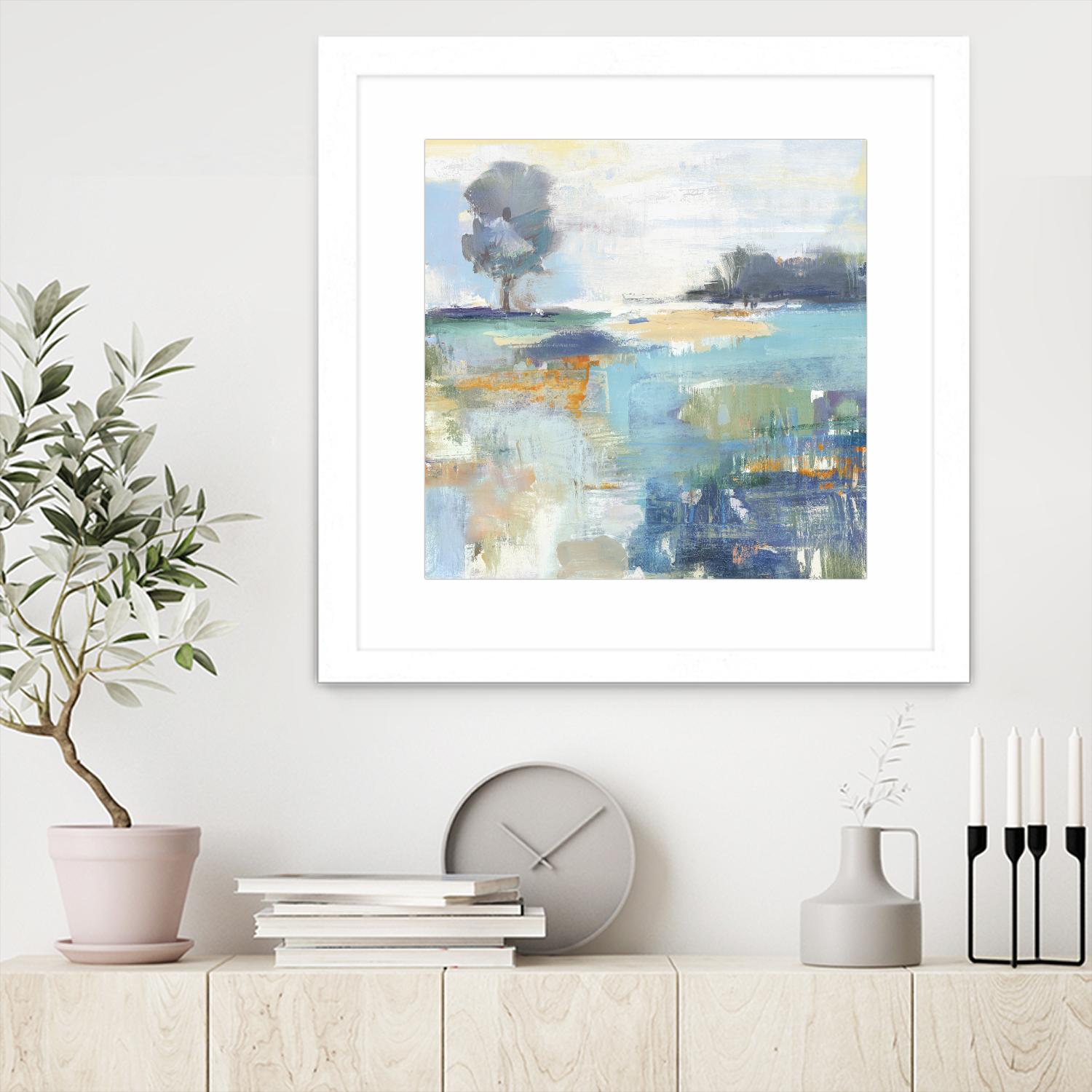 Rocky Fields by Valeria Mravyan on GIANT ART - blue abstract