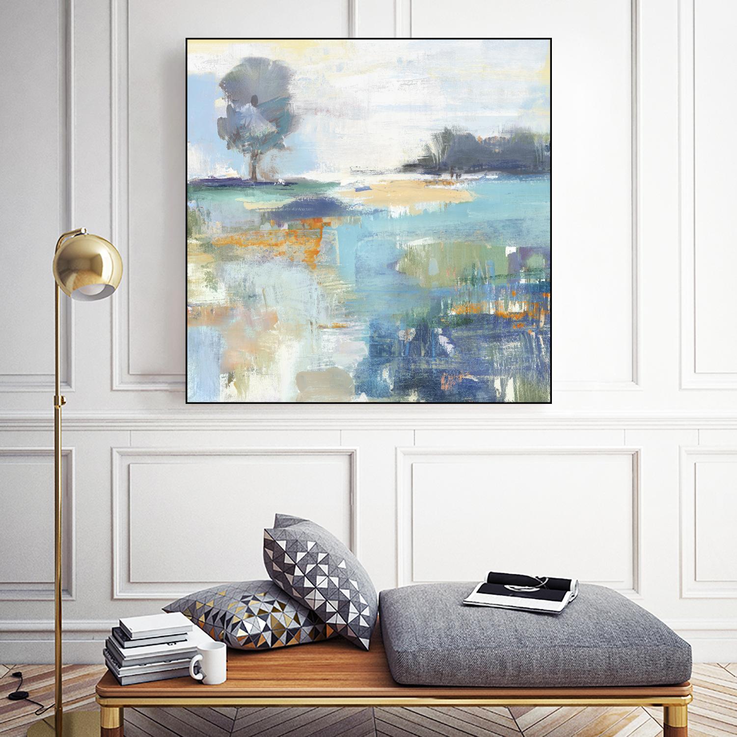 Rocky Fields by Valeria Mravyan on GIANT ART - blue abstract