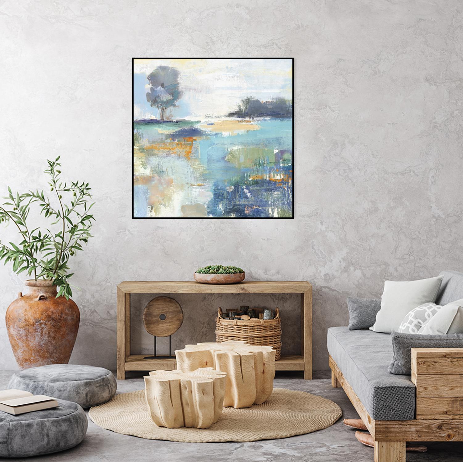 Rocky Fields by Valeria Mravyan on GIANT ART - blue abstract