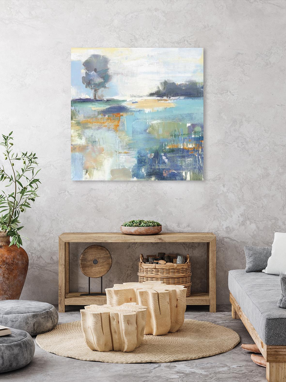 Rocky Fields by Valeria Mravyan on GIANT ART - blue abstract