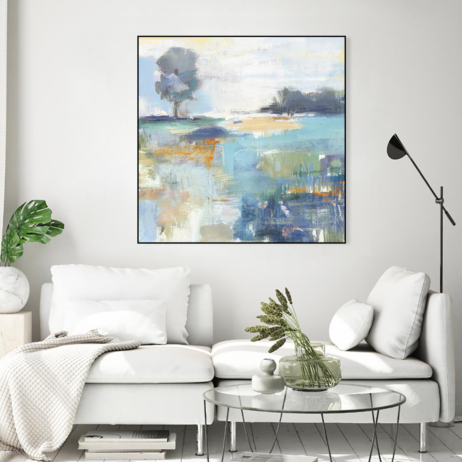 Rocky Fields by Valeria Mravyan on GIANT ART - blue abstract