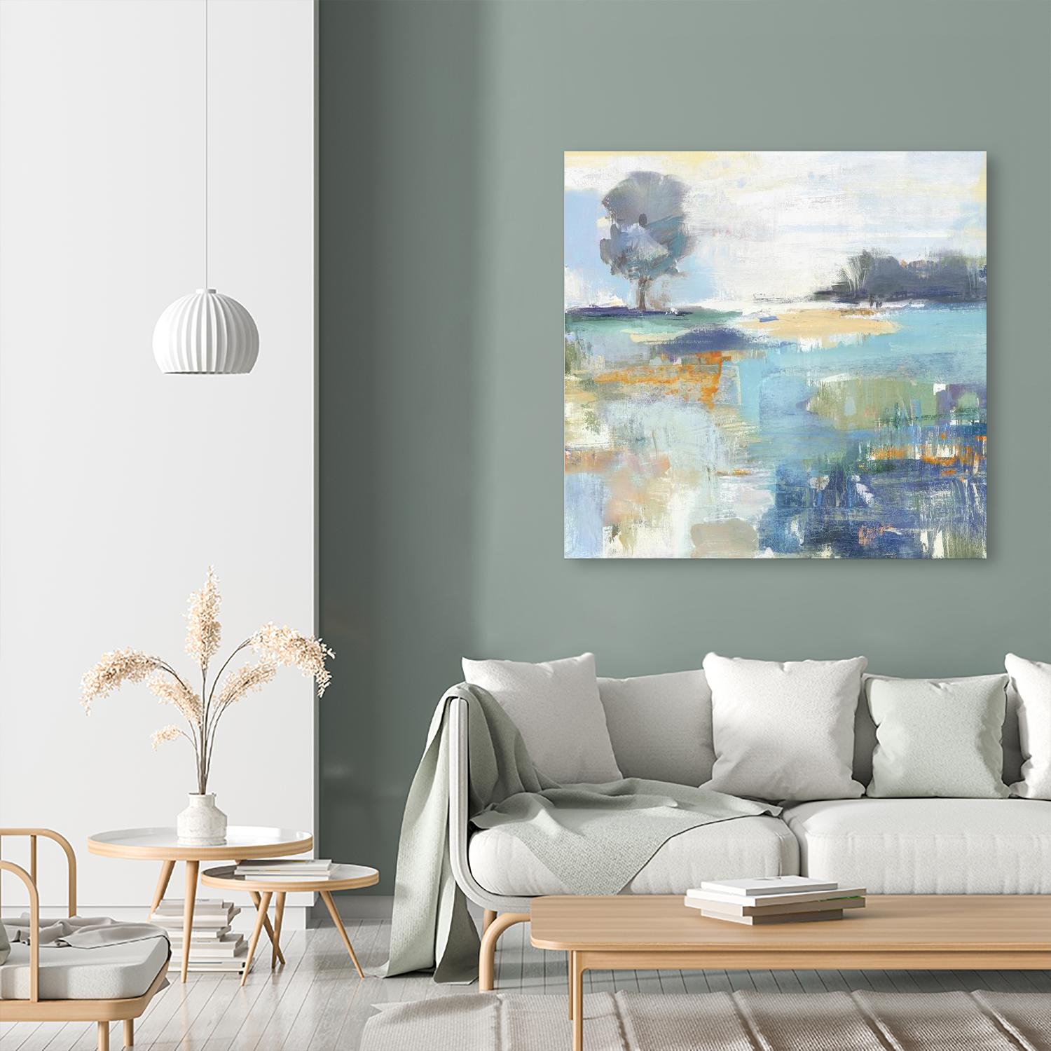 Rocky Fields by Valeria Mravyan on GIANT ART - blue abstract