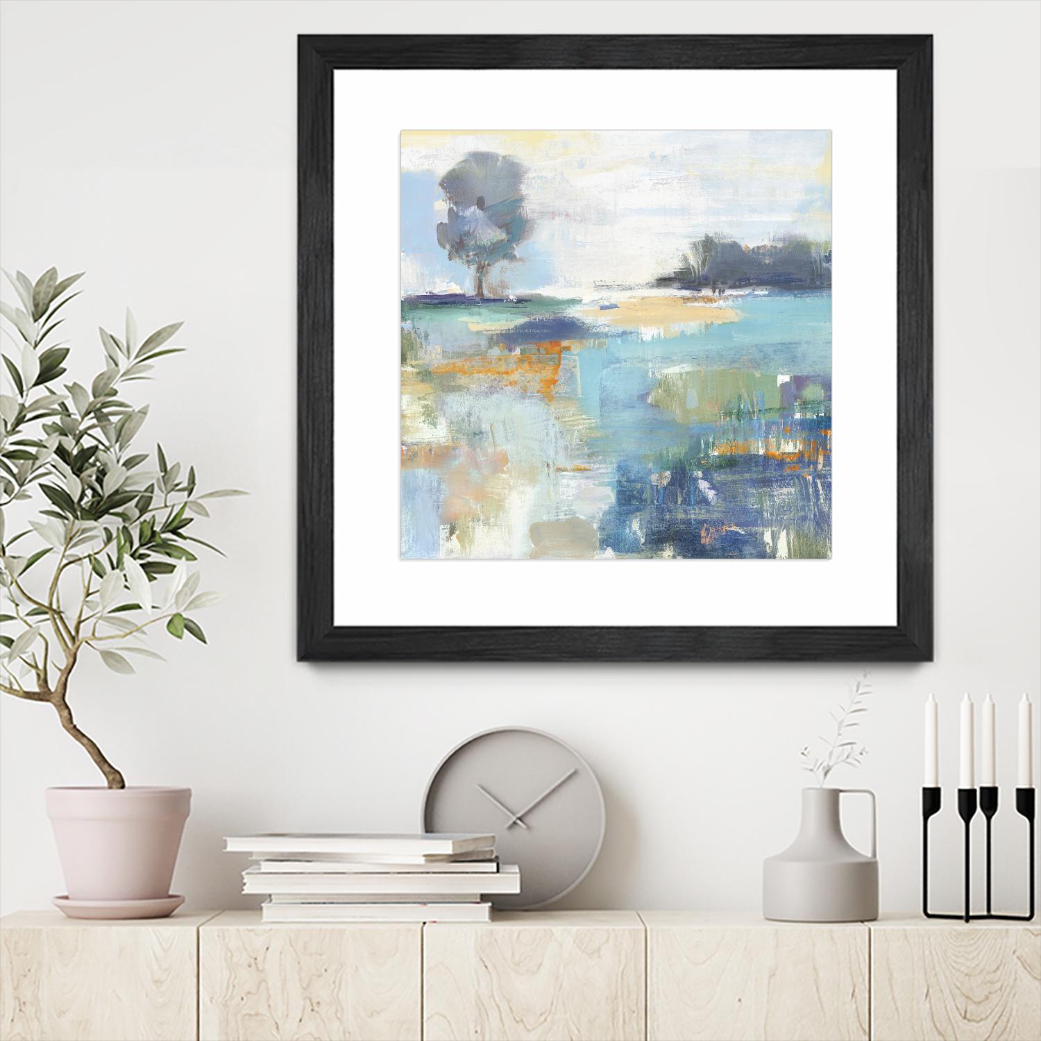 Rocky Fields by Valeria Mravyan on GIANT ART - blue abstract