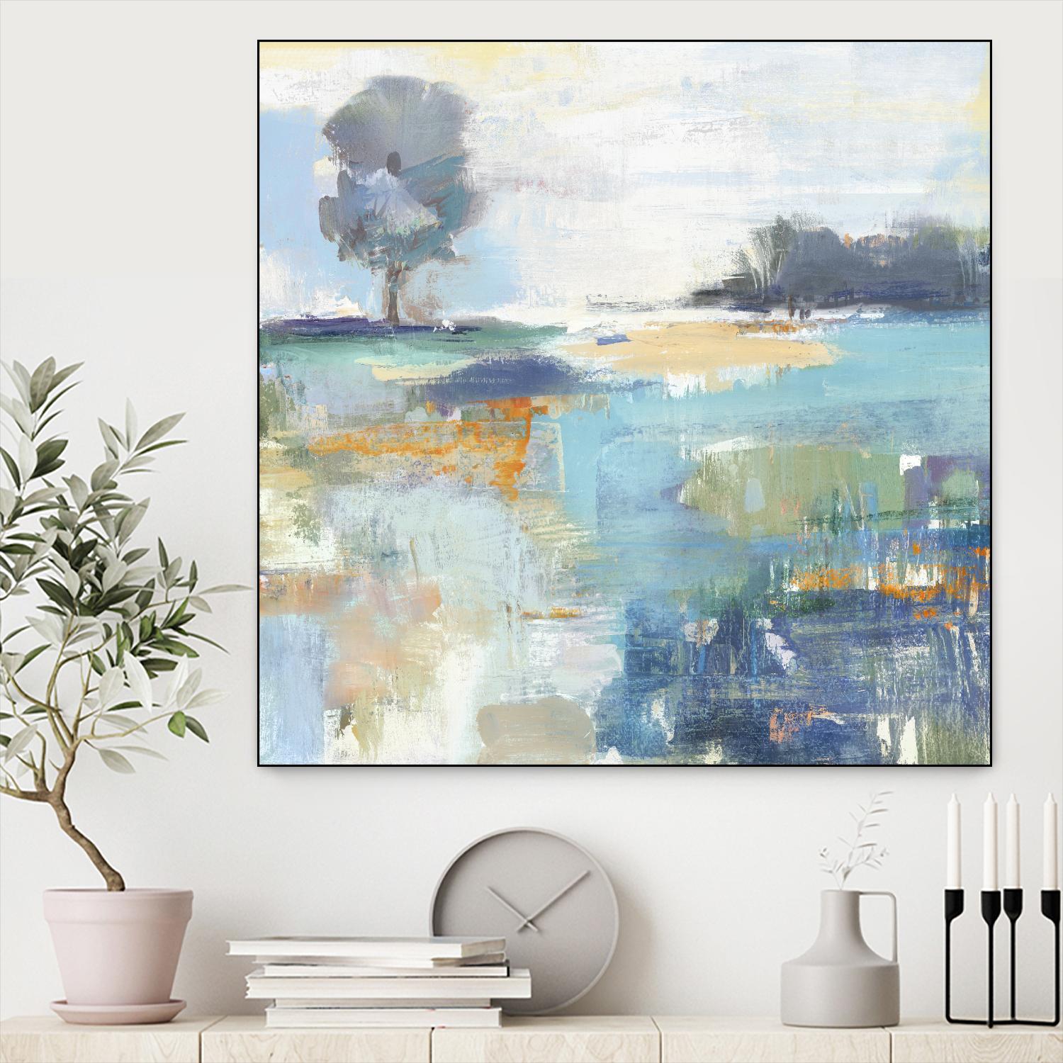 Rocky Fields by Valeria Mravyan on GIANT ART - blue abstract