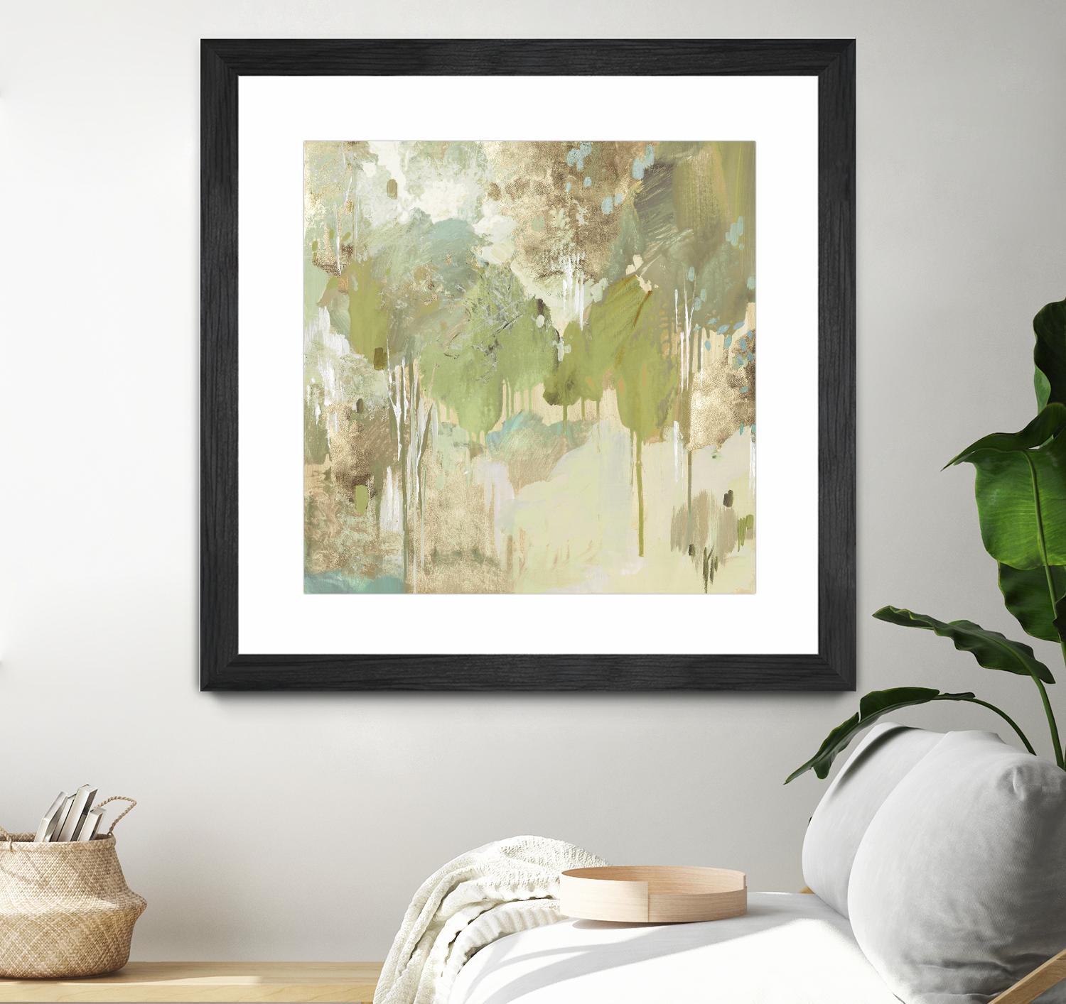 Teal Forest II by Valeria Mravyan on GIANT ART - beige abstract