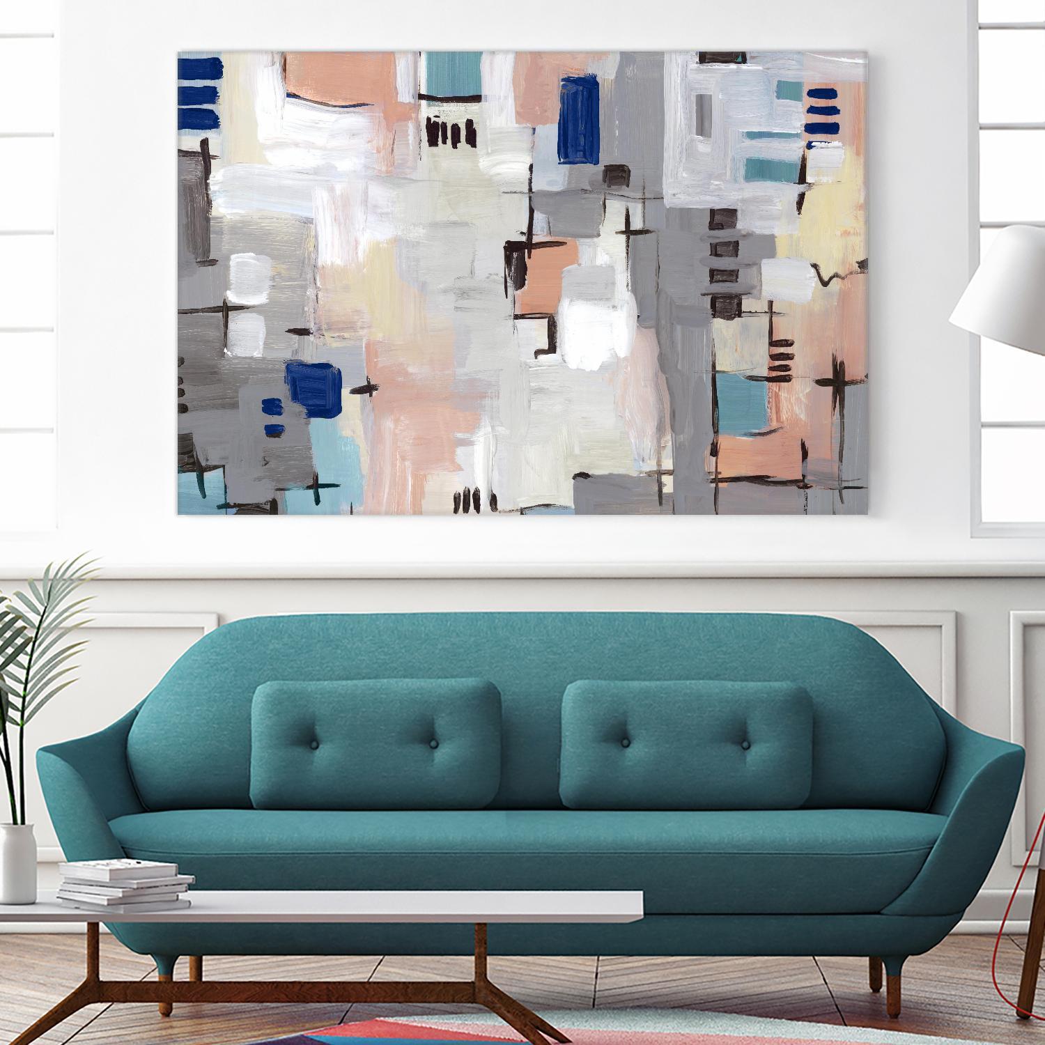 Intertwining Grid I by Lera on GIANT ART - abstract