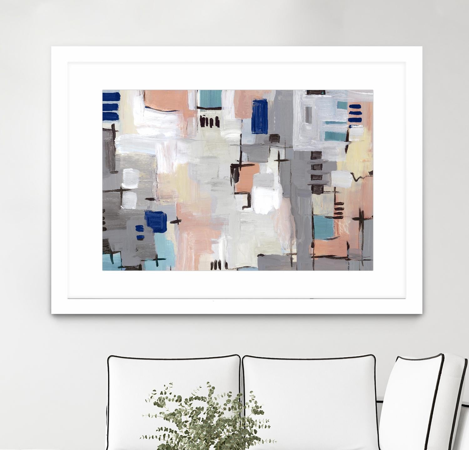 Intertwining Grid I by Lera on GIANT ART - abstract