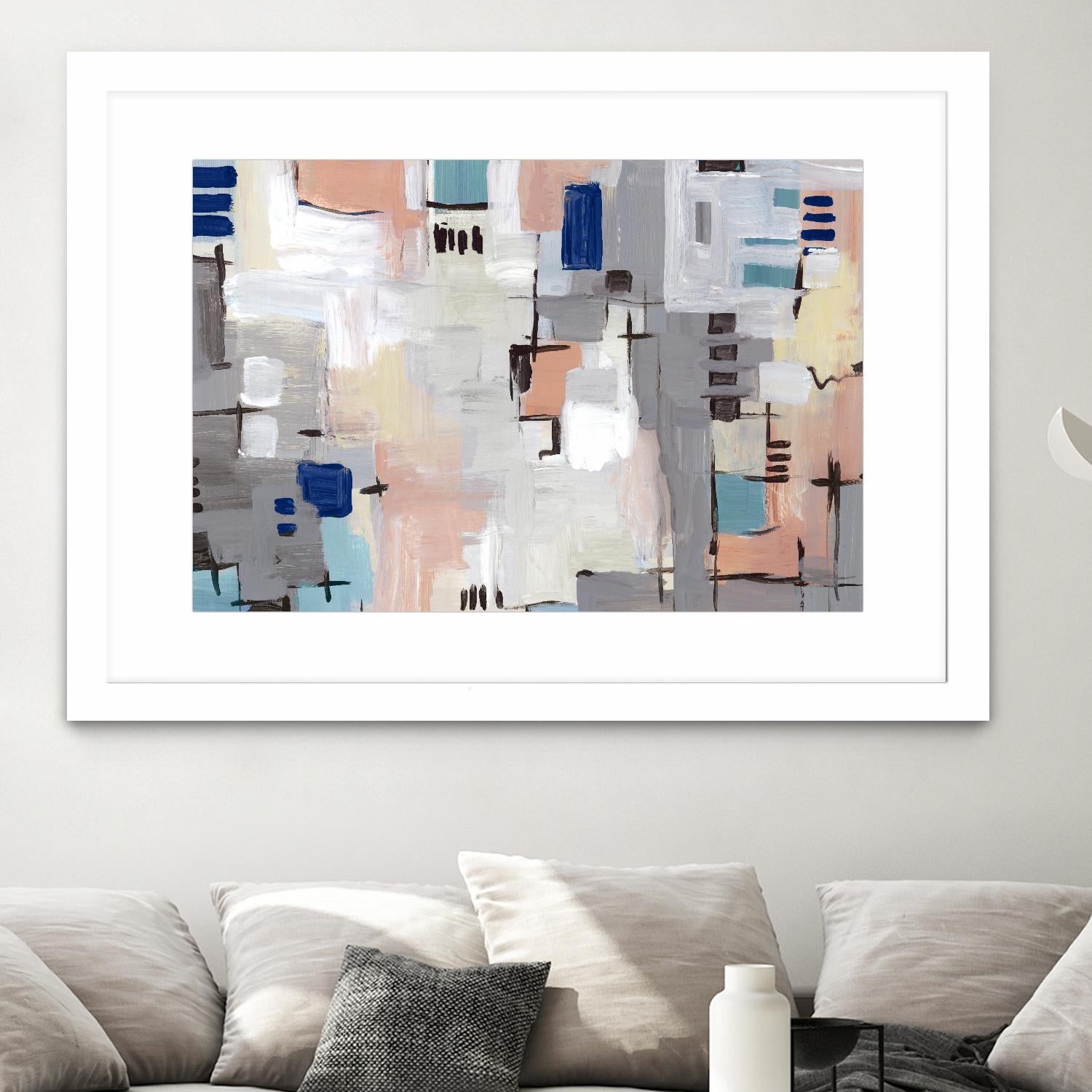 Intertwining Grid I by Lera on GIANT ART - abstract