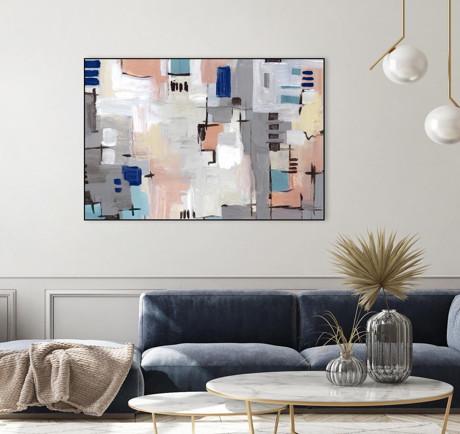 Intertwining Grid I by Lera on GIANT ART - abstract