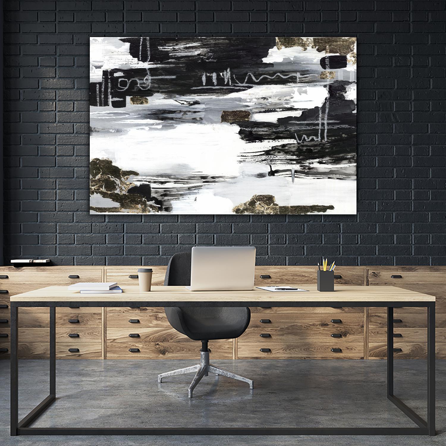 Balancing Blue by Lera on GIANT ART - abstract