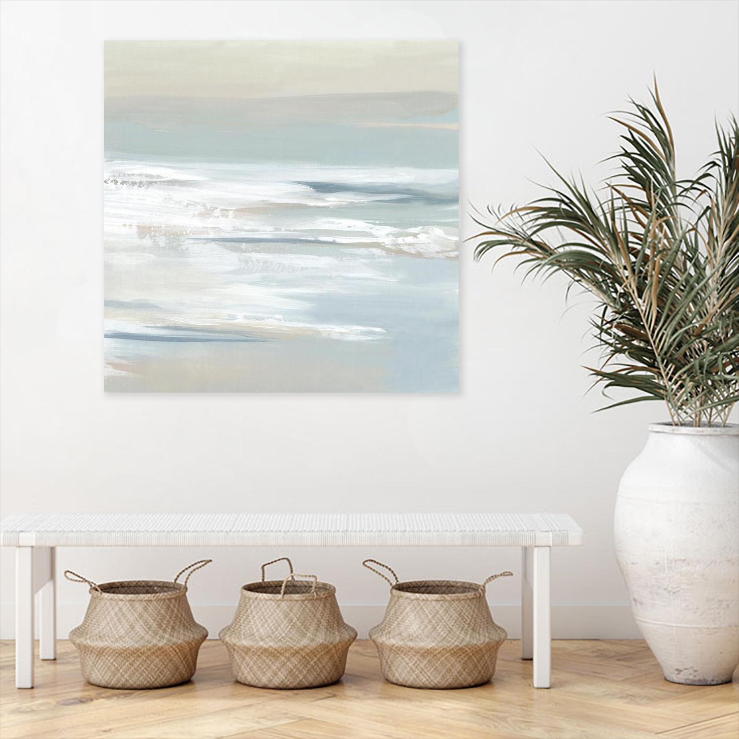 Shadows of the Sea I by Lera on GIANT ART - beige abstract