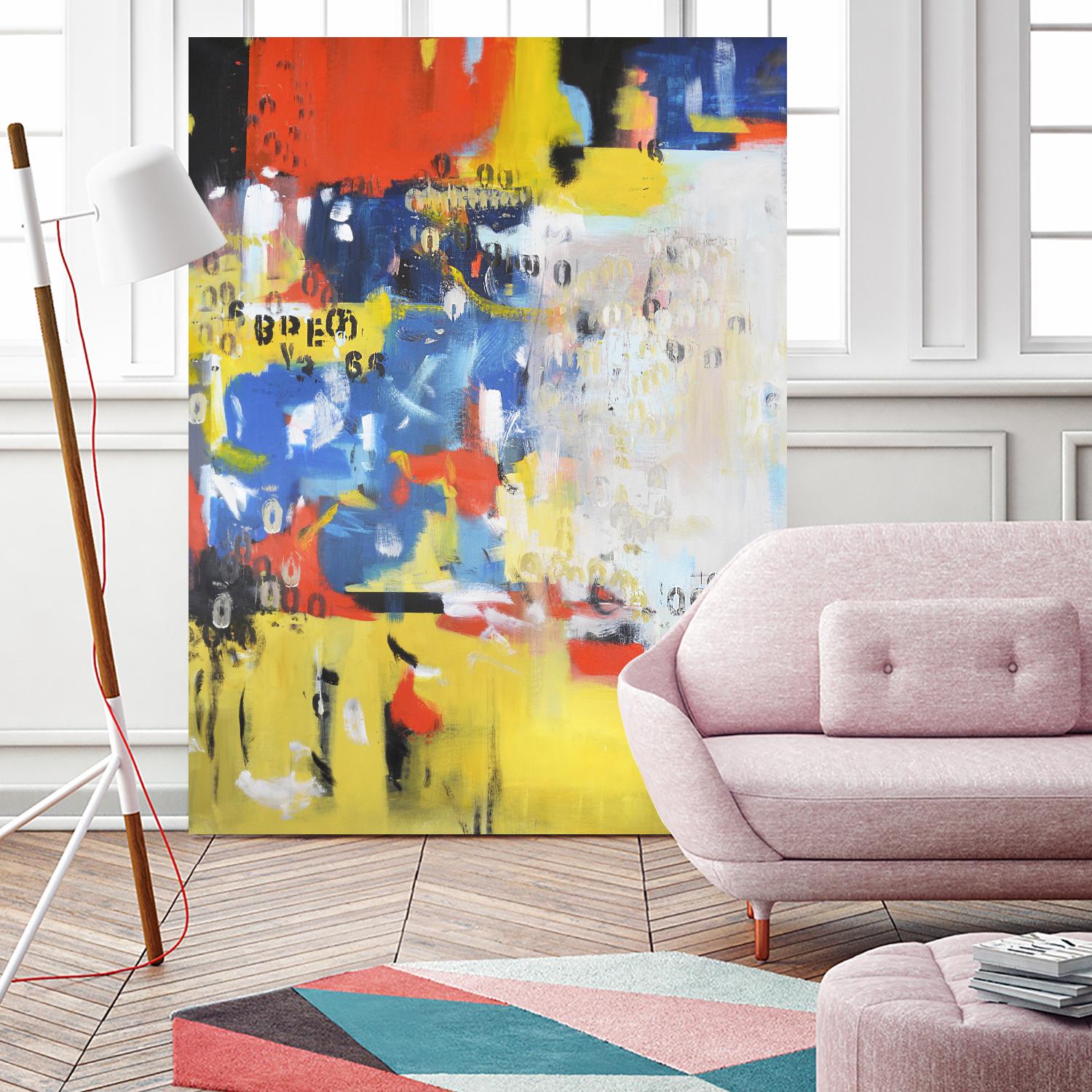 The History of Losing Zeroes Part I by Mark Pulliam on GIANT ART - blue abstract