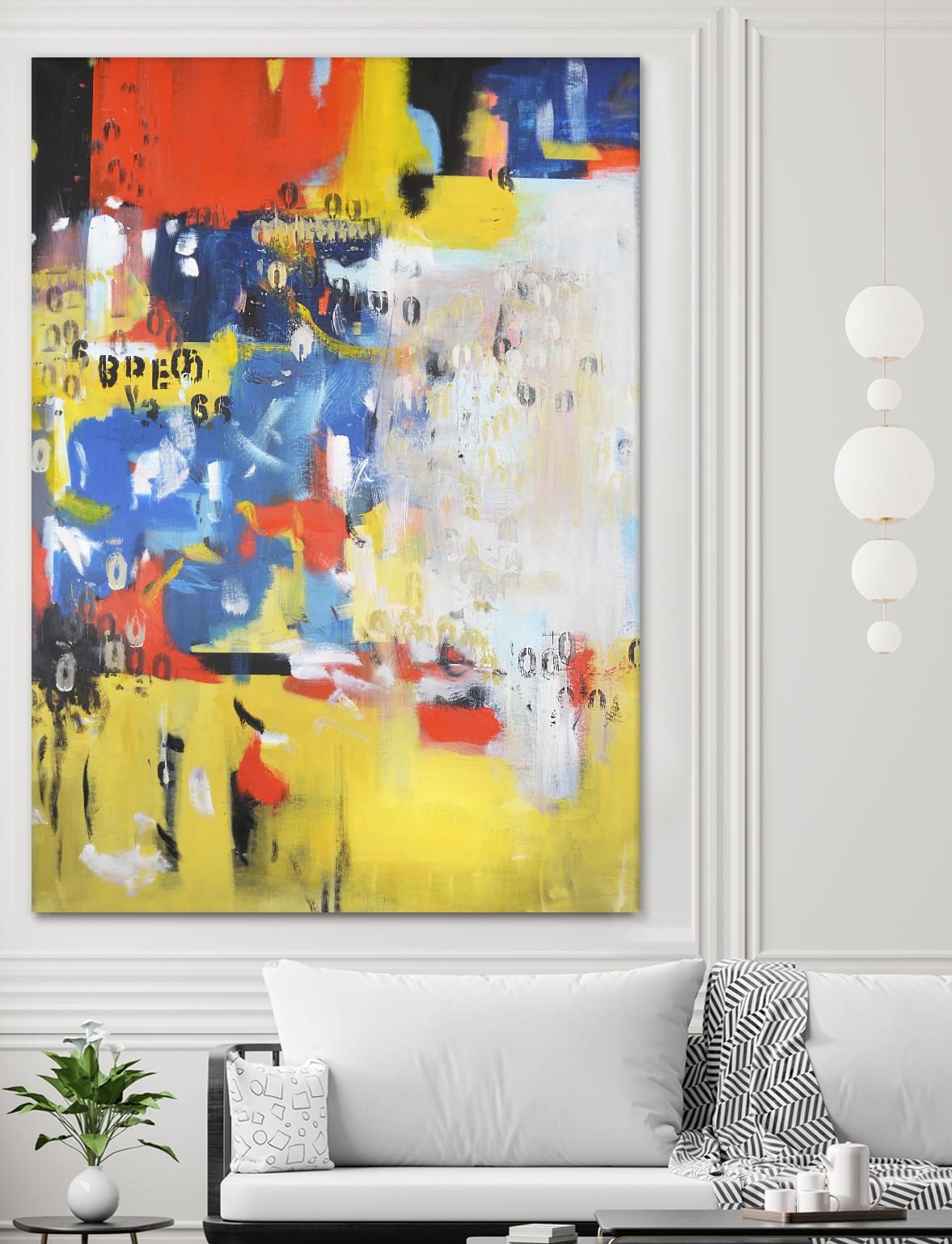 The History of Losing Zeroes Part I by Mark Pulliam on GIANT ART - blue abstract