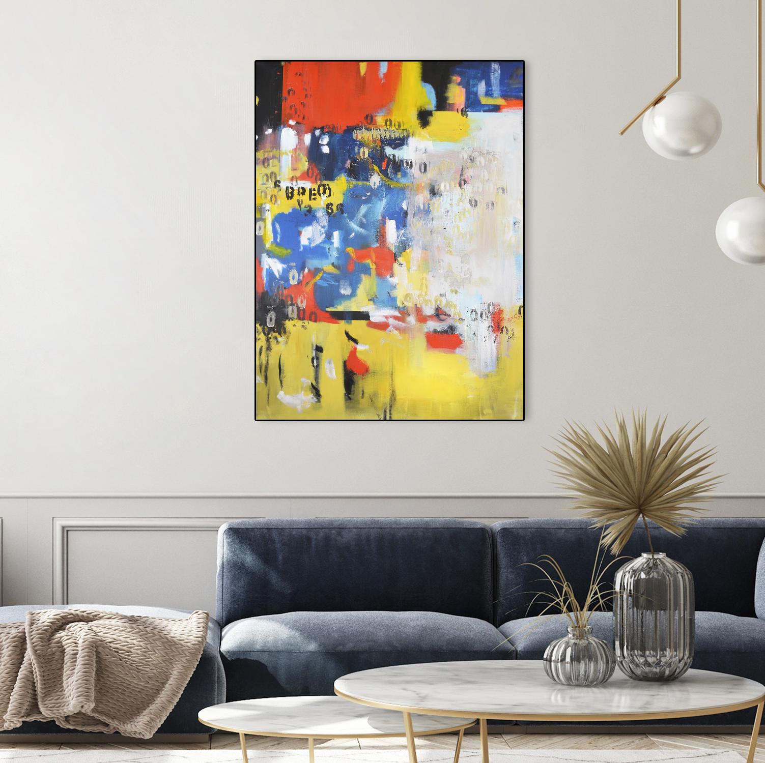 The History of Losing Zeroes Part I by Mark Pulliam on GIANT ART - blue abstract