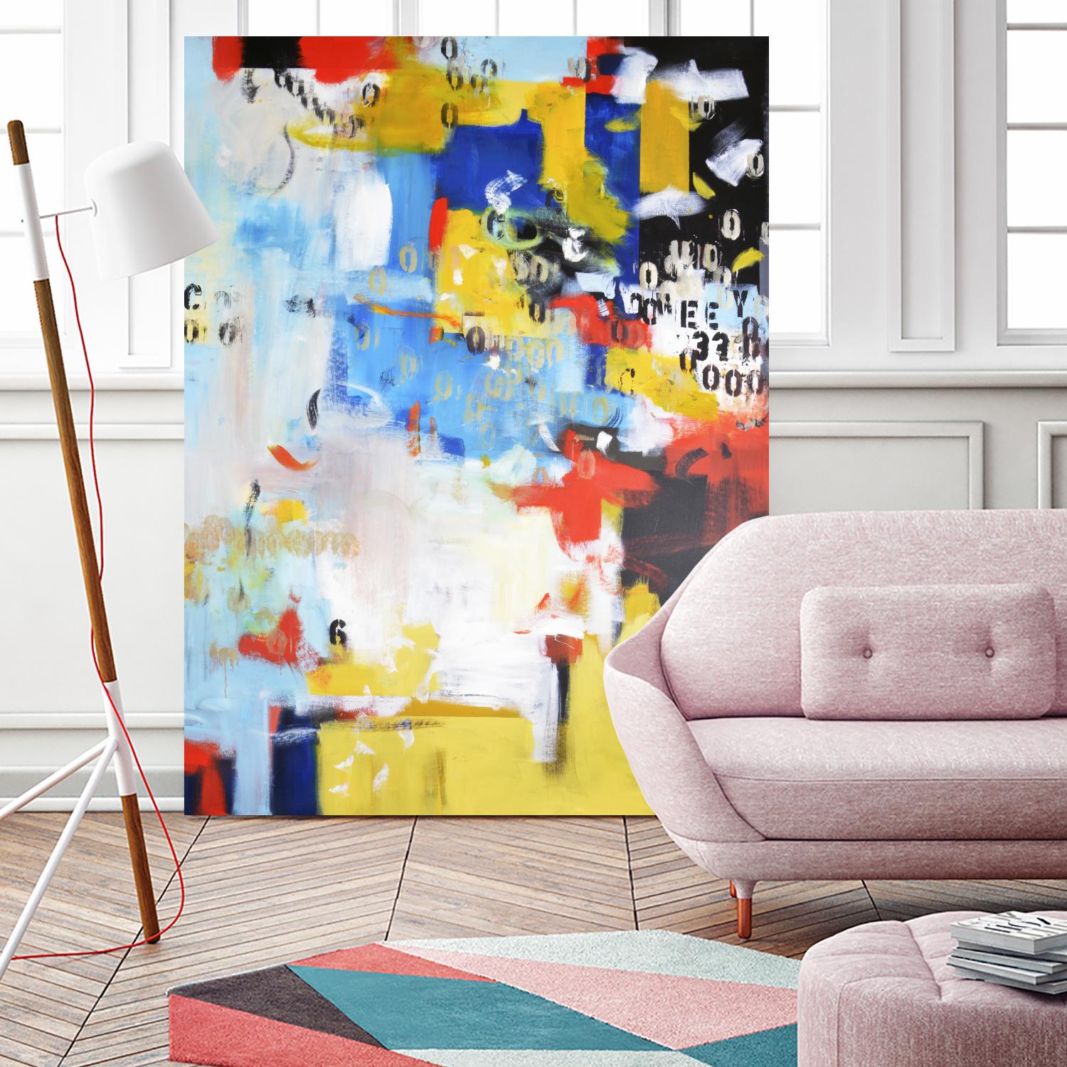 The History of Losing Zeroes Part II by Mark Pulliam on GIANT ART - yellow abstract