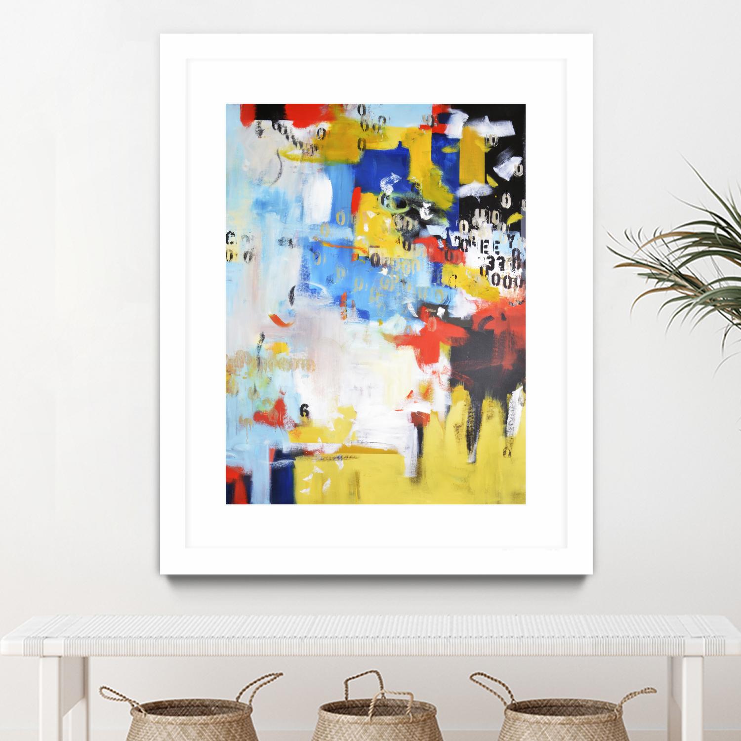 The History of Losing Zeroes Part II by Mark Pulliam on GIANT ART - yellow abstract