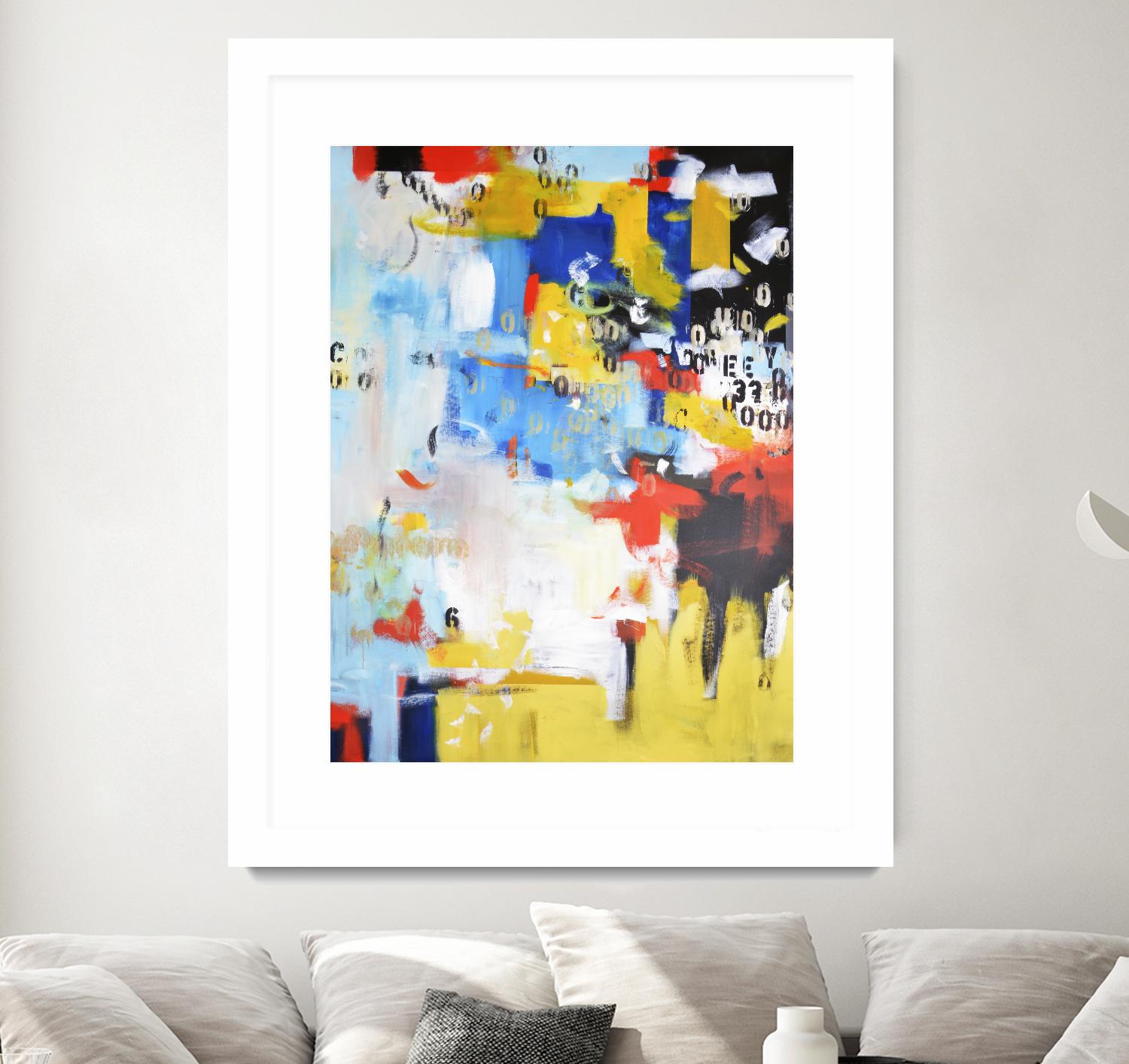 The History of Losing Zeroes Part II by Mark Pulliam on GIANT ART - yellow abstract