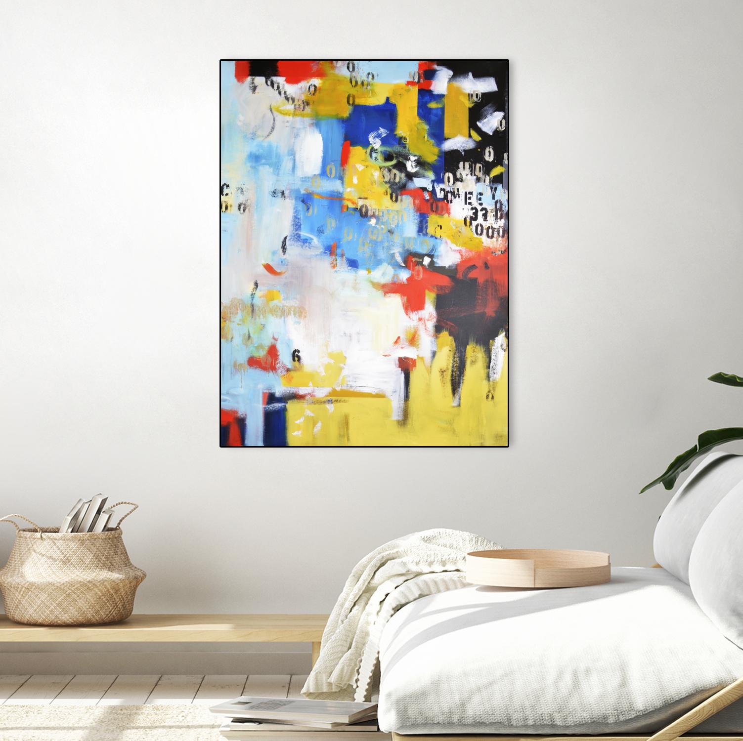 The History of Losing Zeroes Part II by Mark Pulliam on GIANT ART - yellow abstract