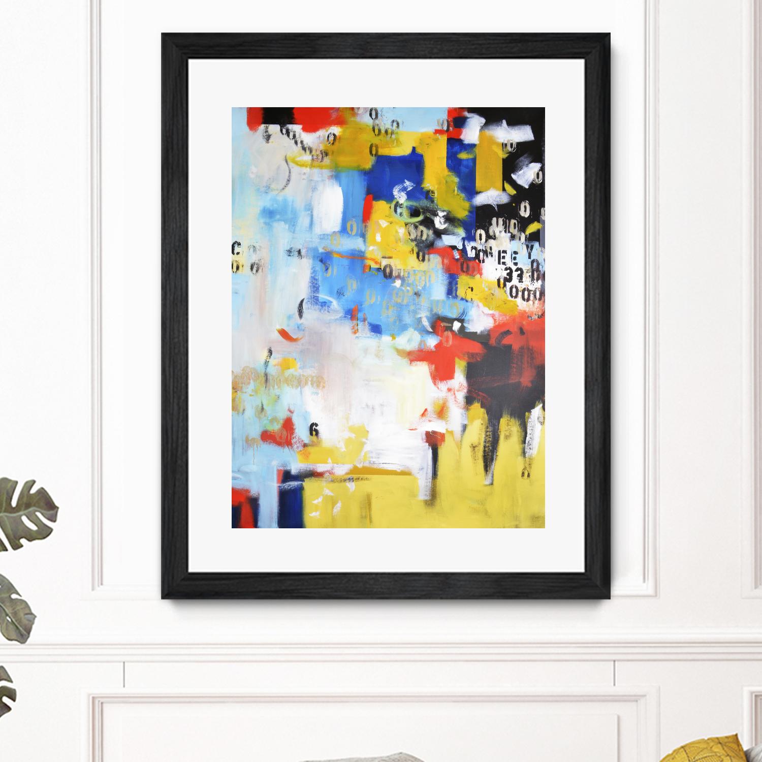 The History of Losing Zeroes Part II by Mark Pulliam on GIANT ART - yellow abstract