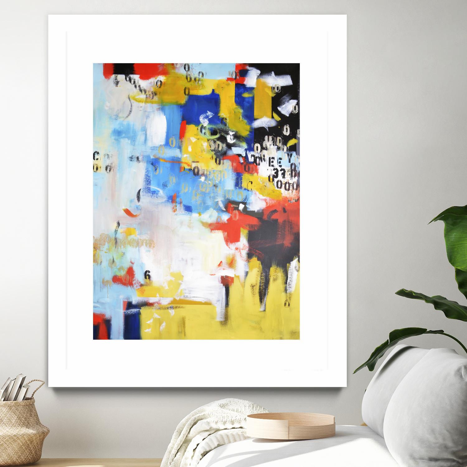 The History of Losing Zeroes Part II by Mark Pulliam on GIANT ART - yellow abstract