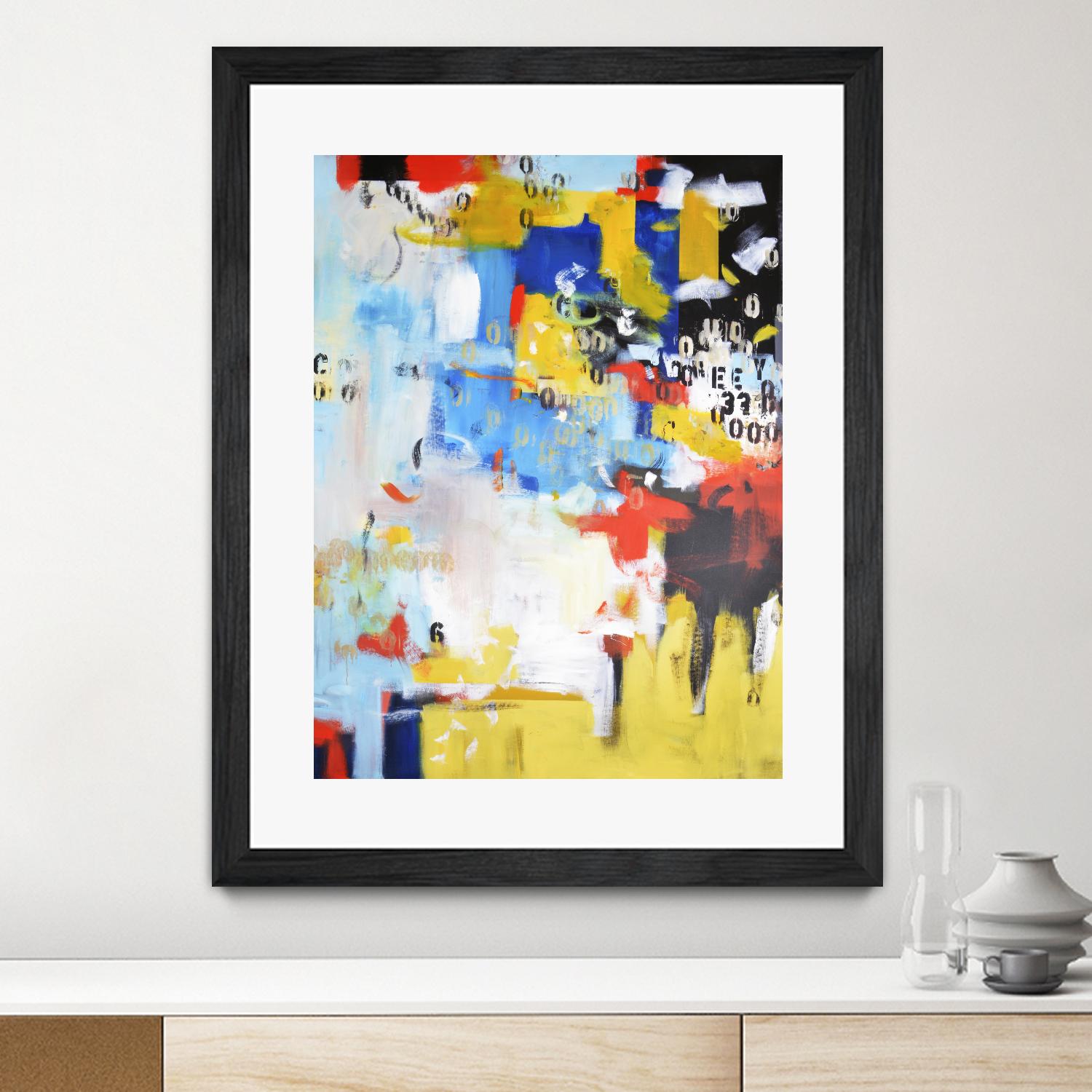 The History of Losing Zeroes Part II by Mark Pulliam on GIANT ART - yellow abstract