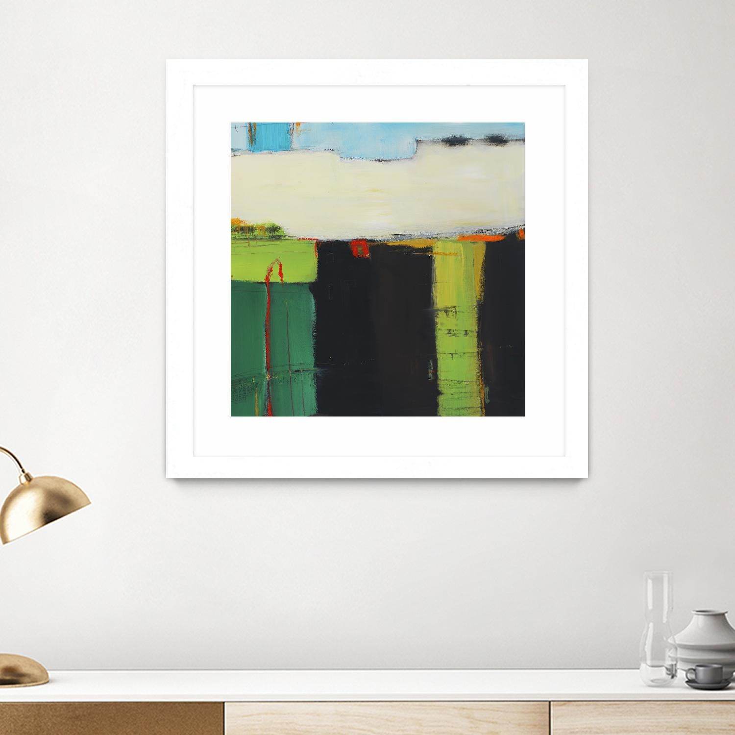 Red House View by Mark Pulliam on GIANT ART - black abstract