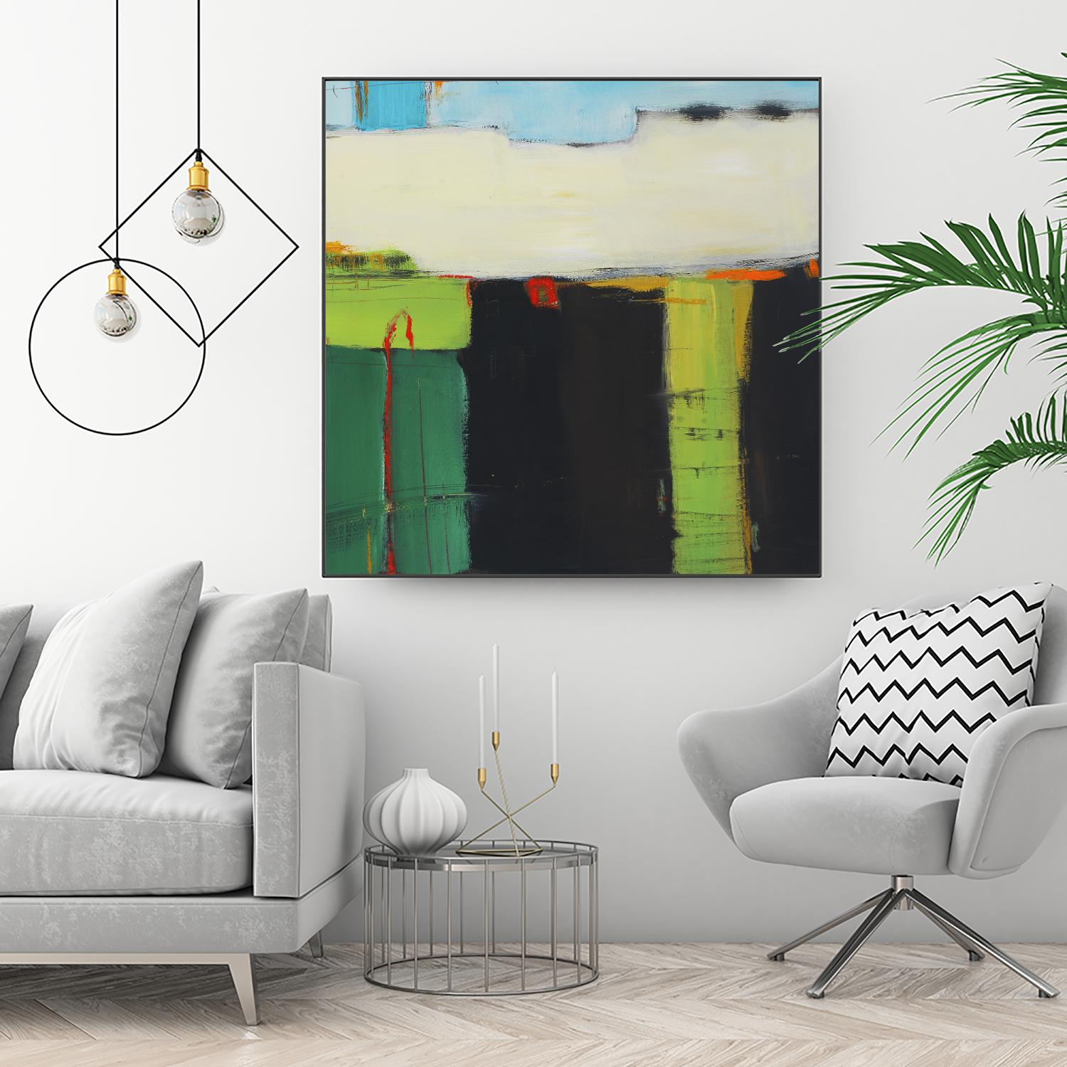 Red House View by Mark Pulliam on GIANT ART - black abstract