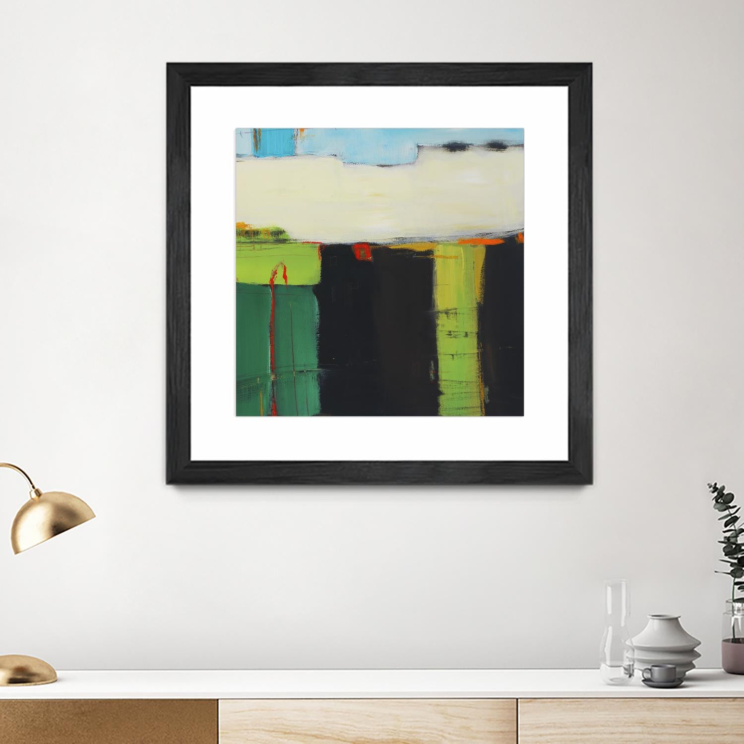 Red House View by Mark Pulliam on GIANT ART - black abstract