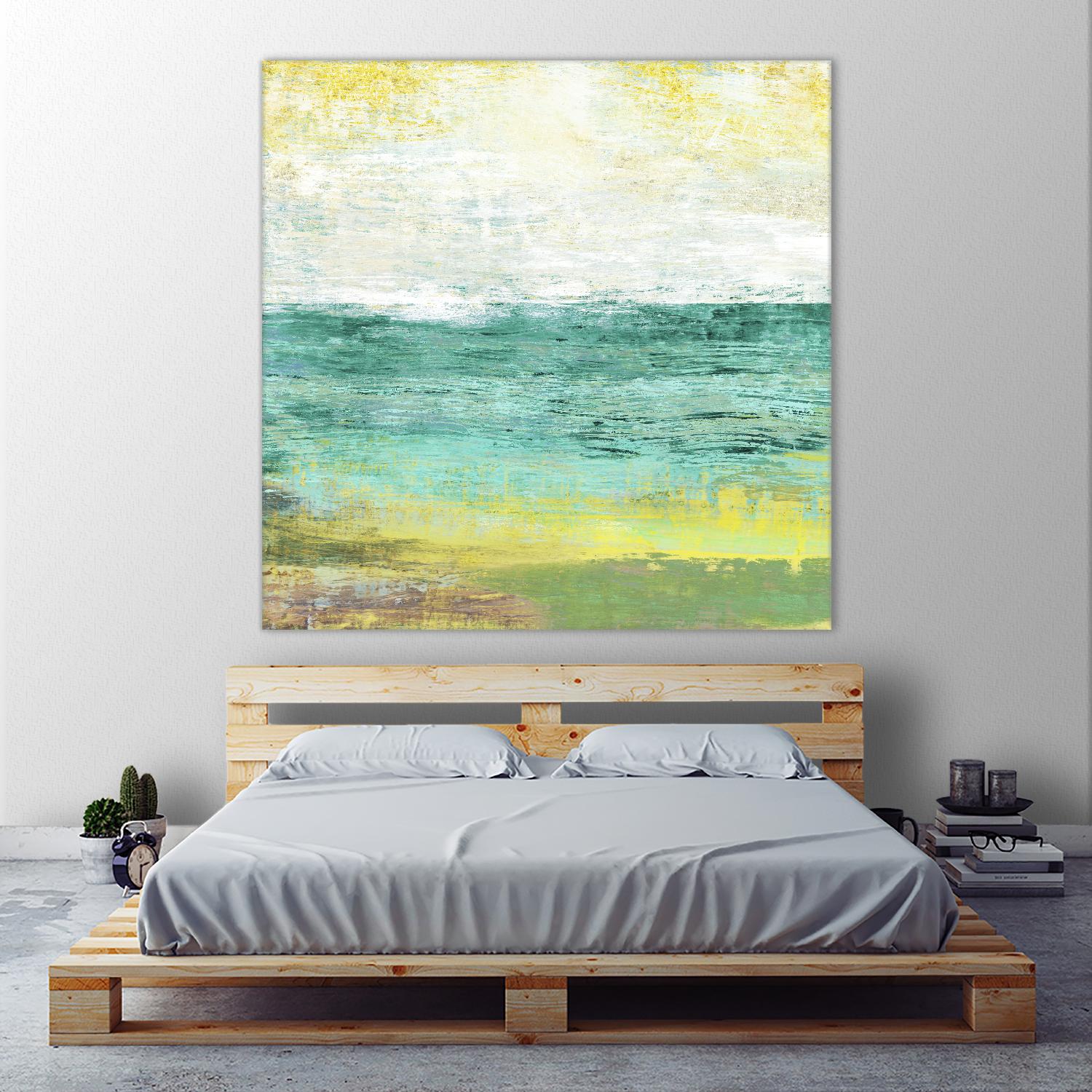 Ocean Light I by Maya Woods on GIANT ART - yellow abstract