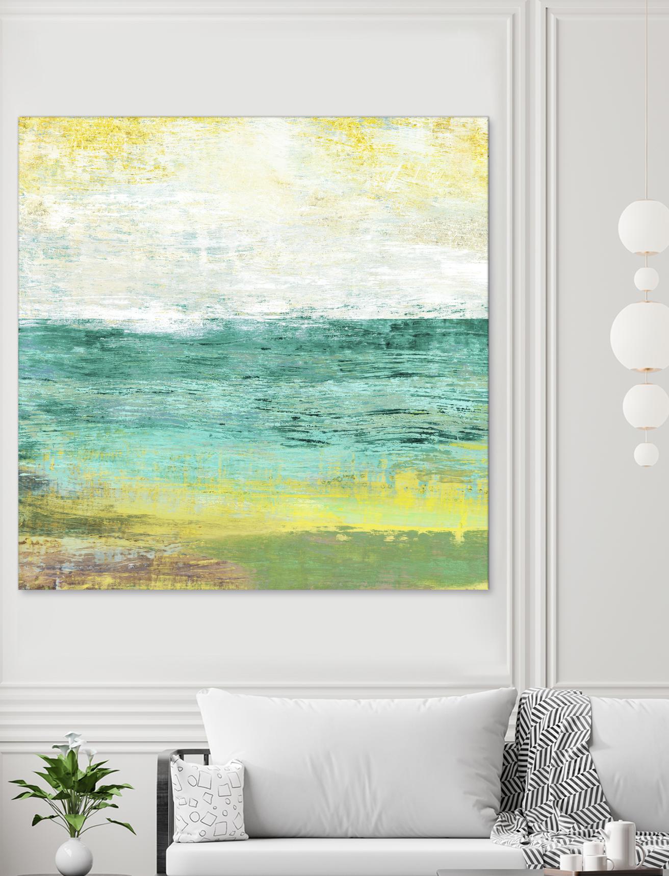 Ocean Light I by Maya Woods on GIANT ART - yellow abstract