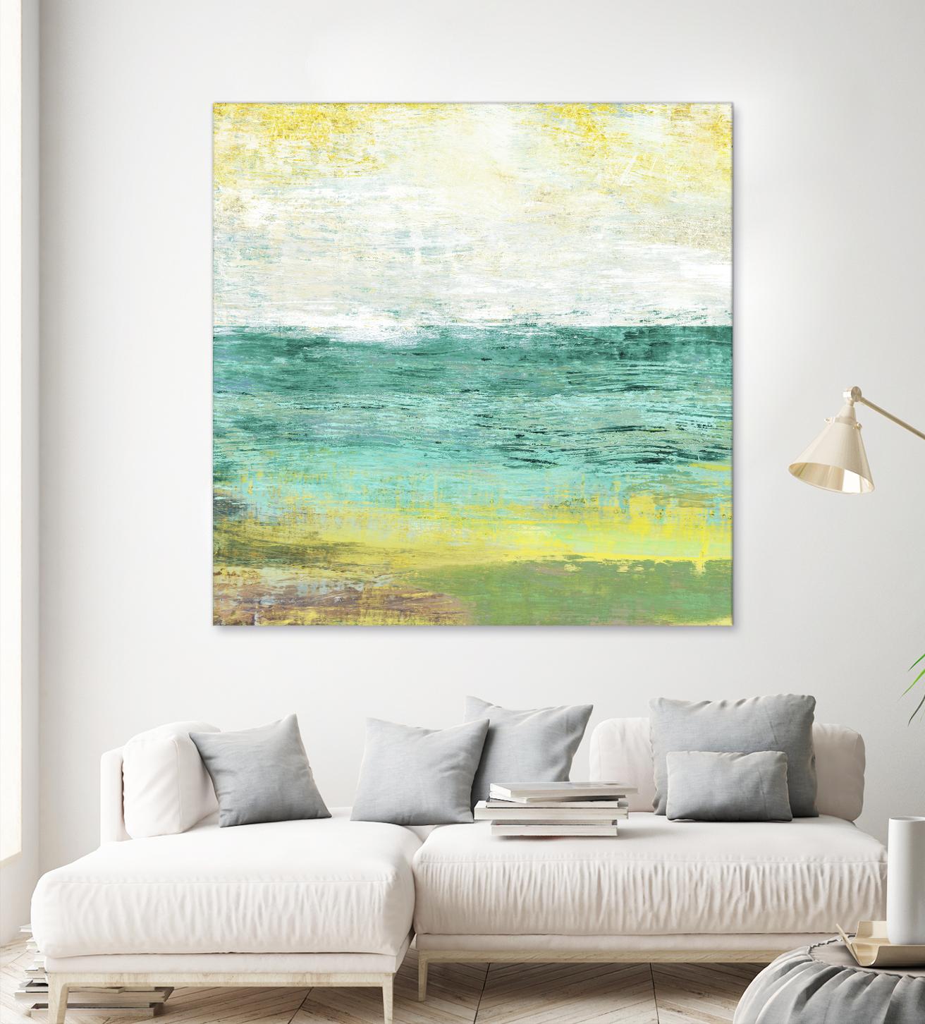 Ocean Light I by Maya Woods on GIANT ART - yellow abstract