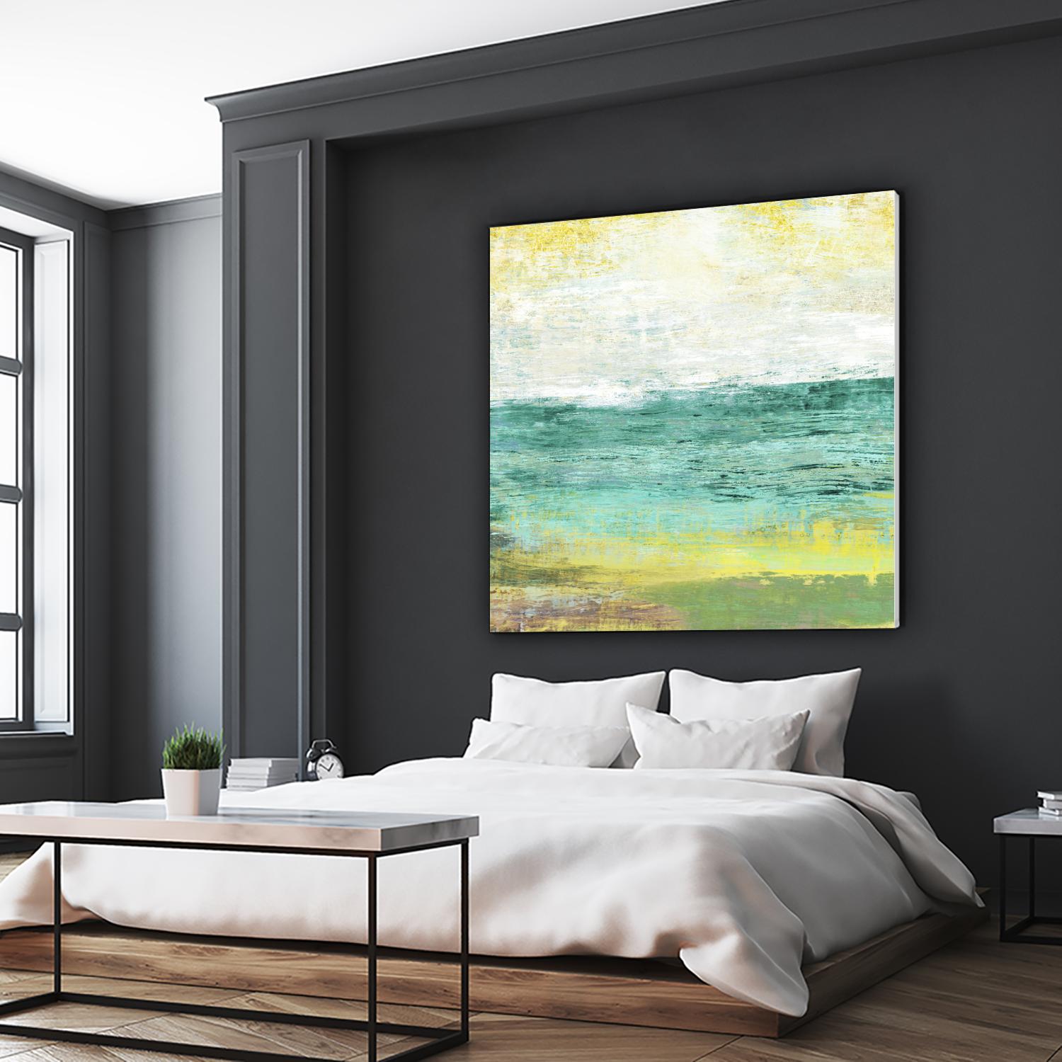 Ocean Light I by Maya Woods on GIANT ART - yellow abstract