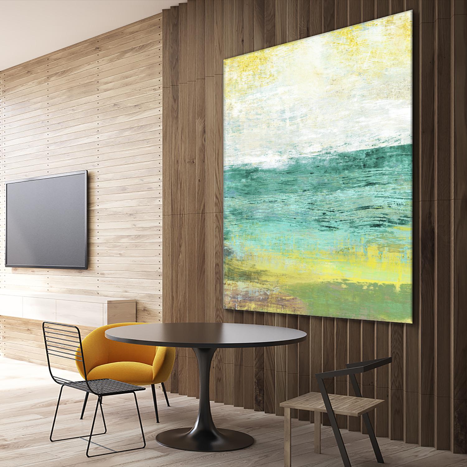 Ocean Light I by Maya Woods on GIANT ART - yellow abstract