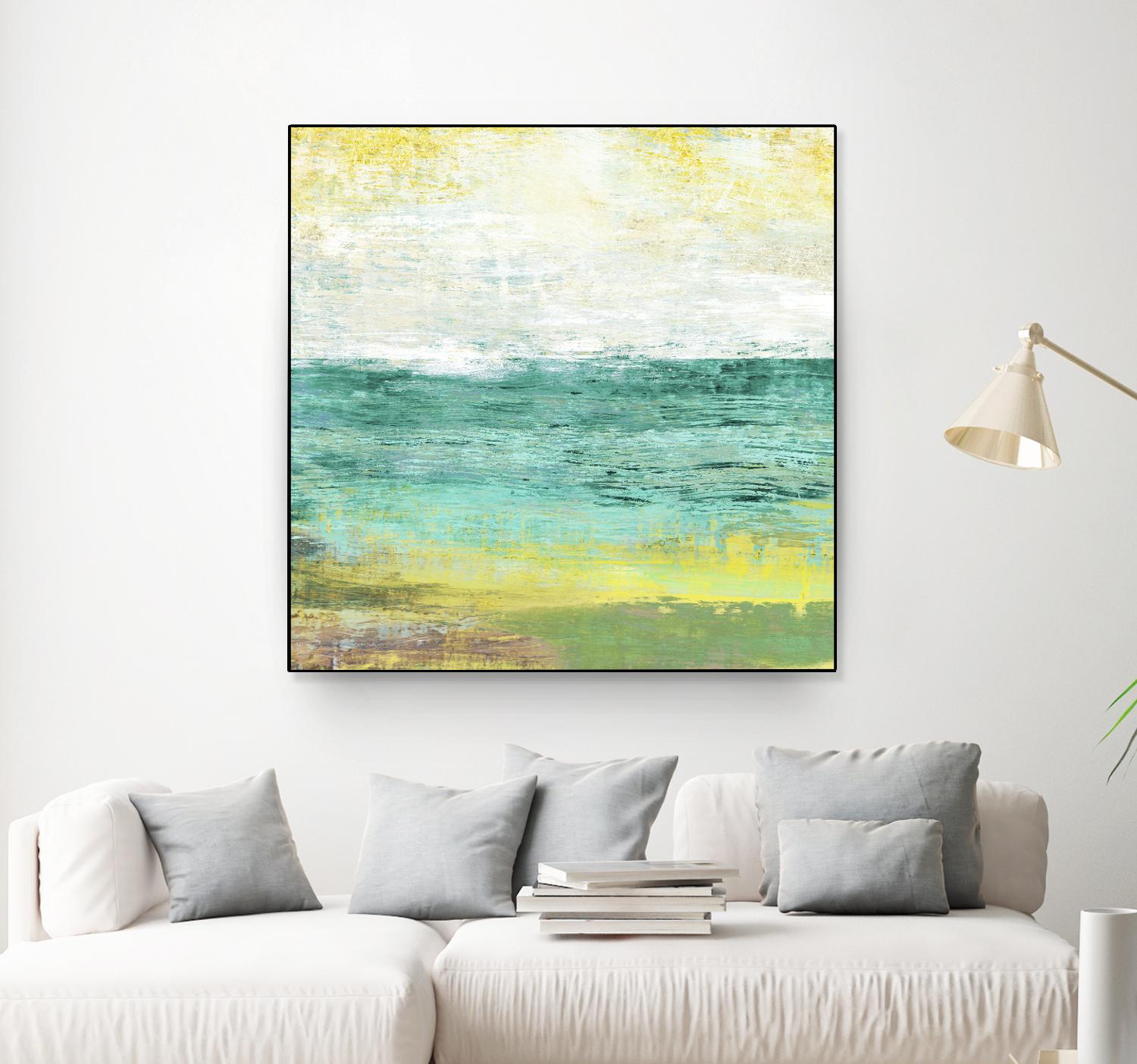 Ocean Light I by Maya Woods on GIANT ART - yellow abstract