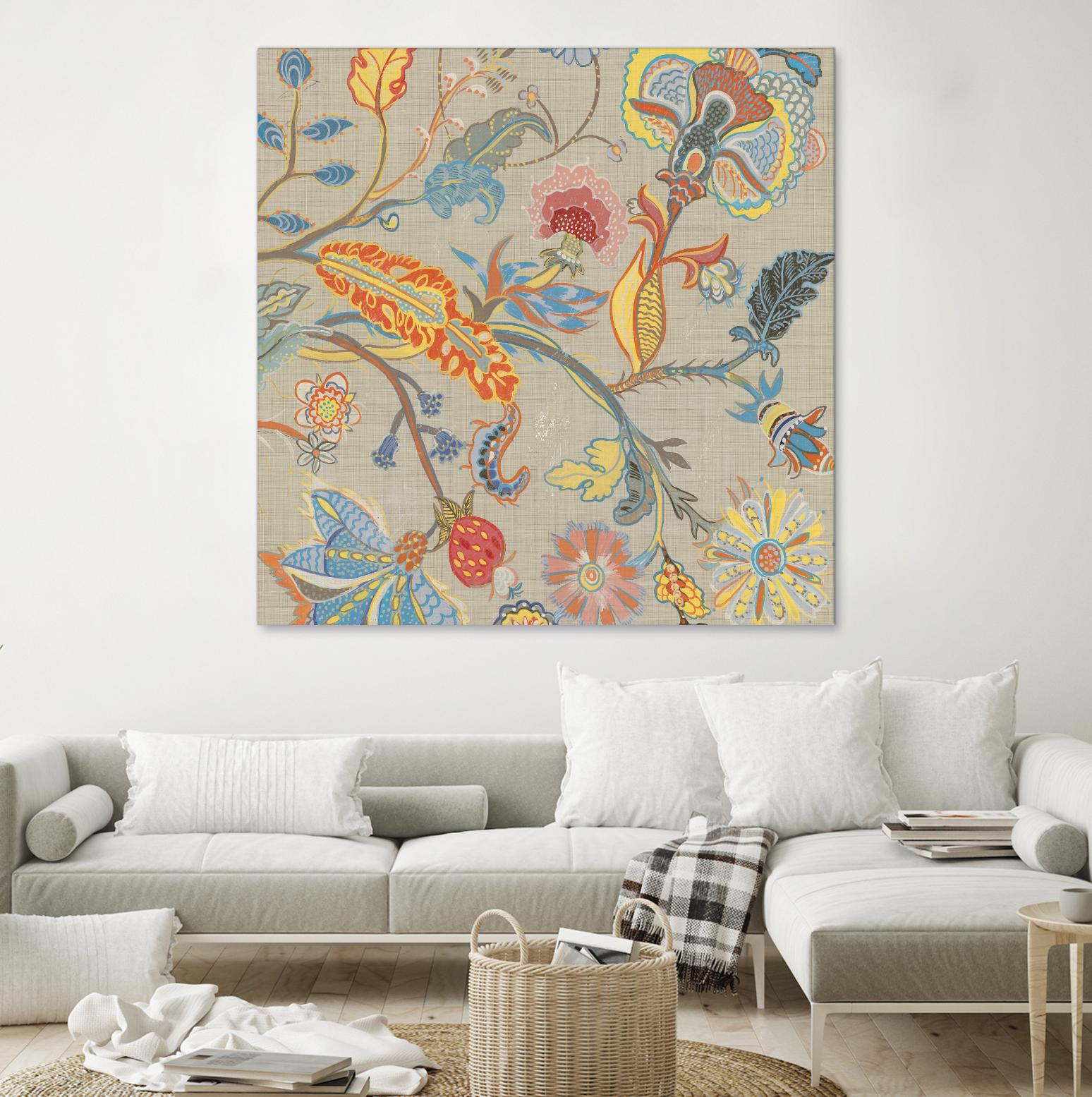 Folklore I by Maya Woods on GIANT ART - red floral