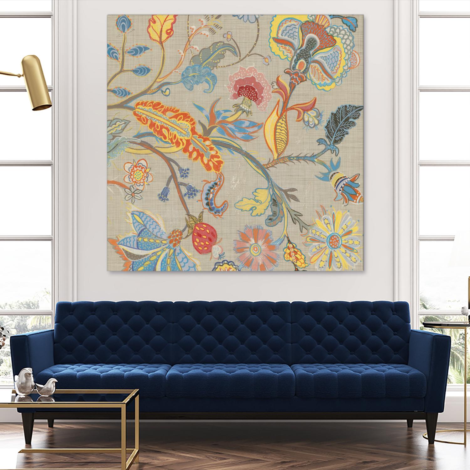 Folklore I by Maya Woods on GIANT ART - red floral