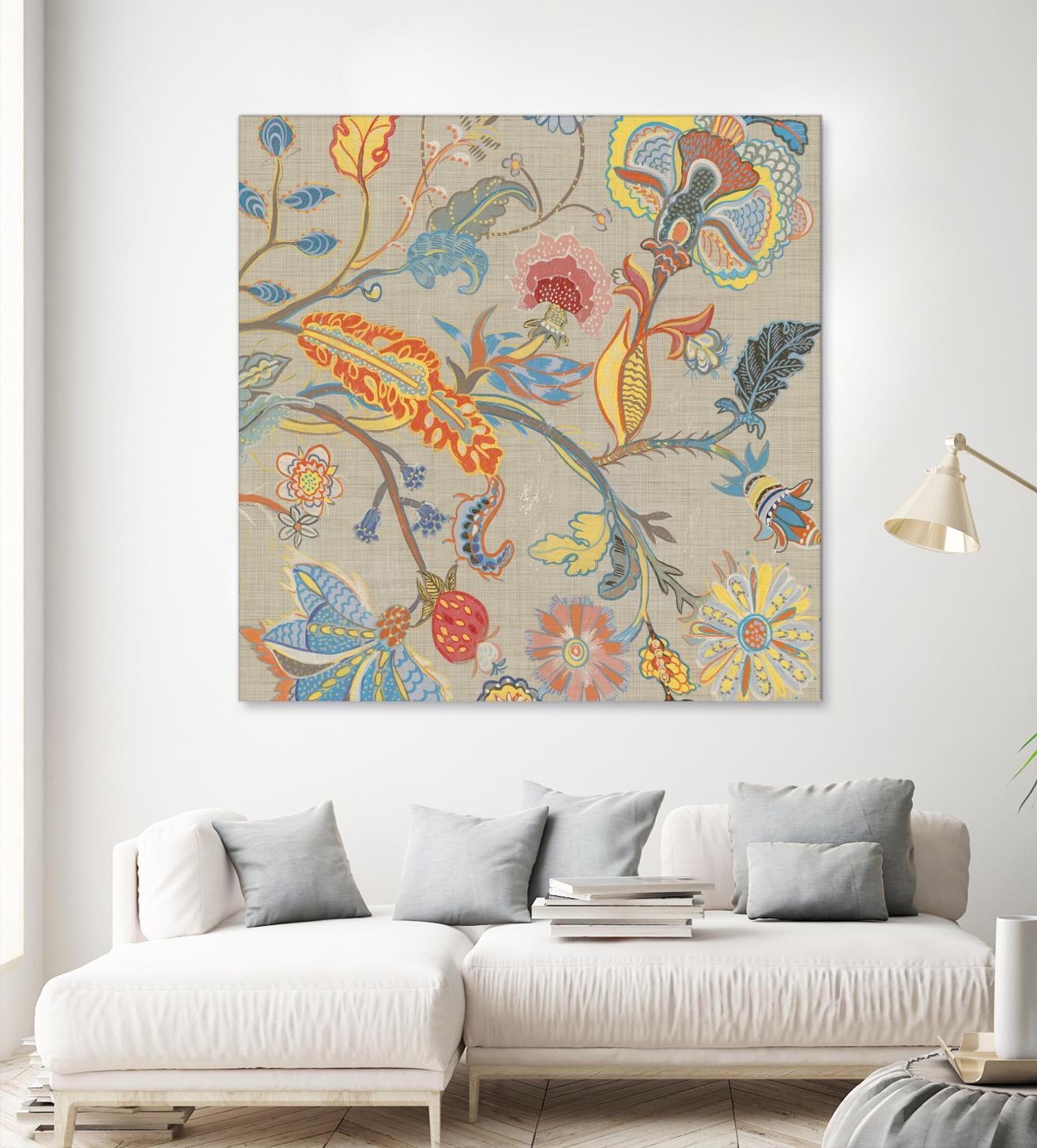 Folklore I by Maya Woods on GIANT ART - red floral