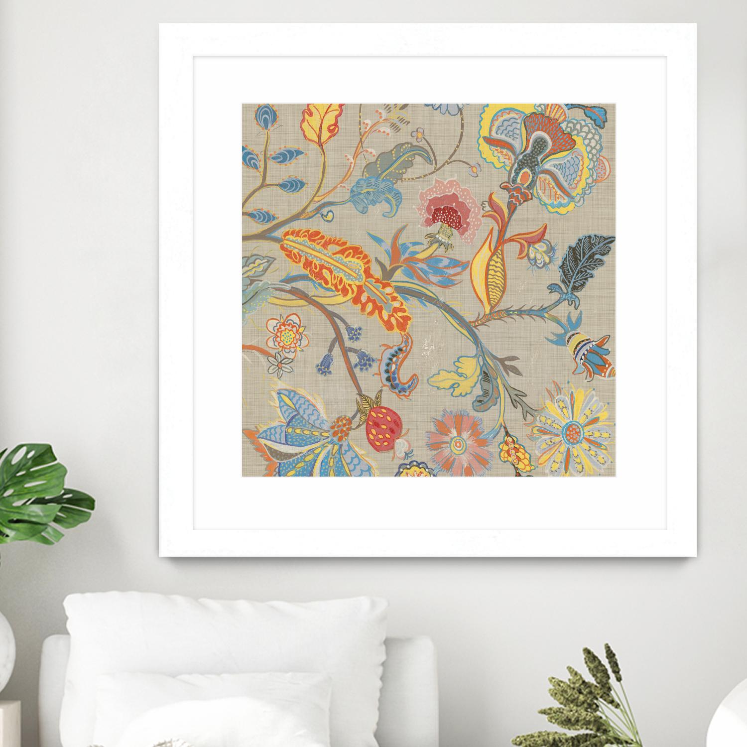 Folklore I by Maya Woods on GIANT ART - red floral