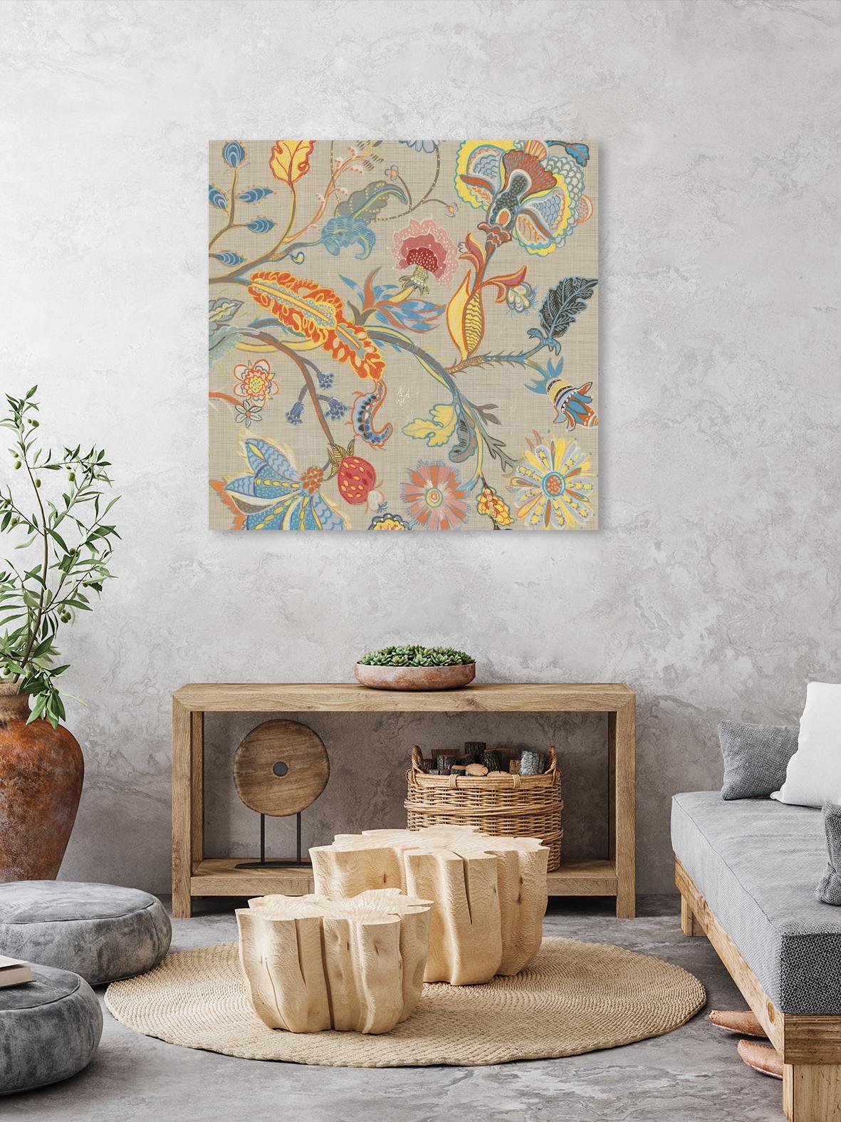 Folklore I by Maya Woods on GIANT ART - beige flowers