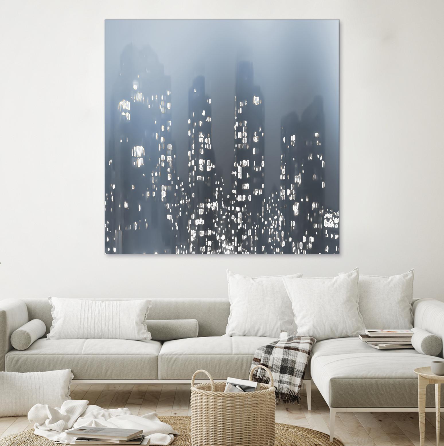 Dark City by Norm Stelfox on GIANT ART - white city scene