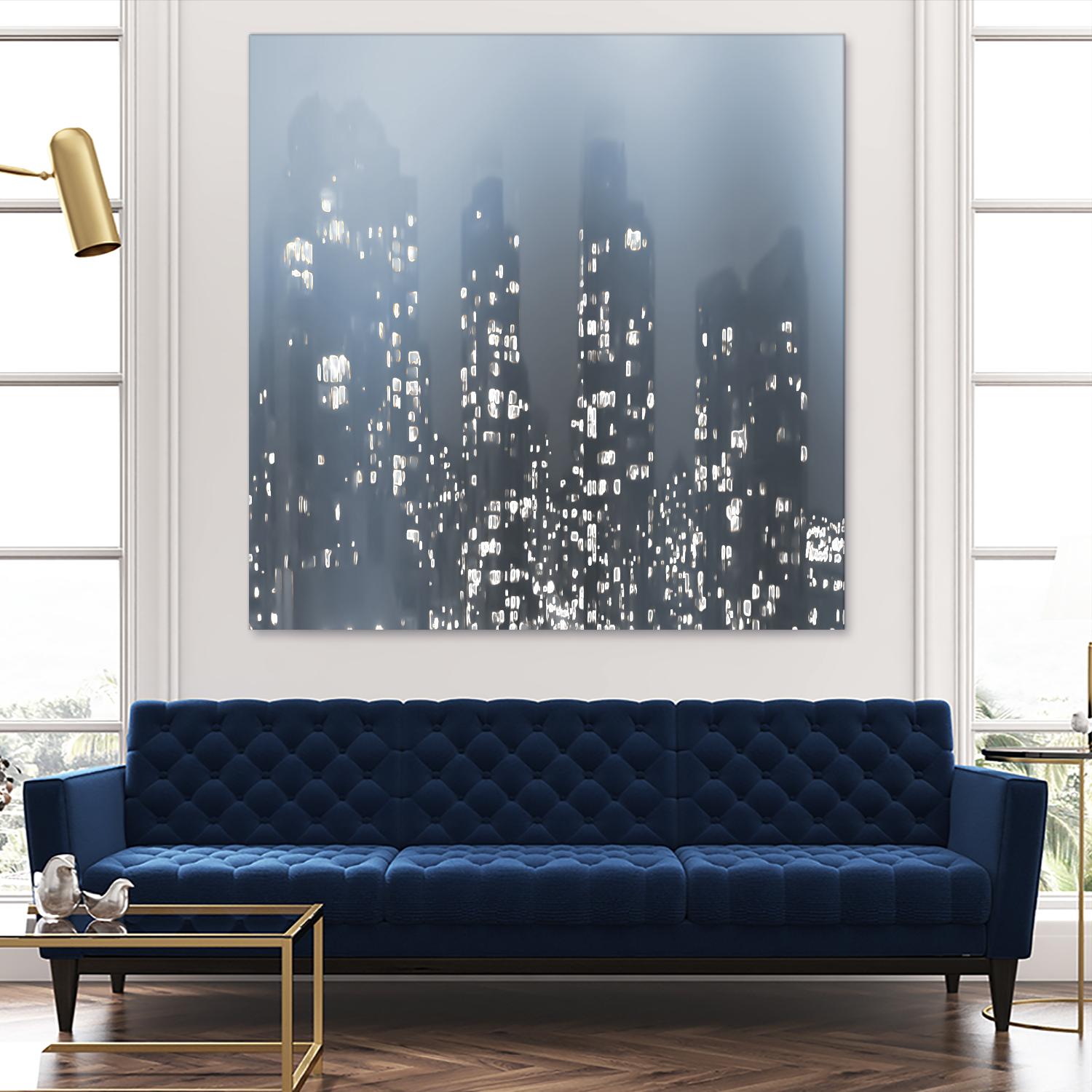 Dark City by Norm Stelfox on GIANT ART - white city scene