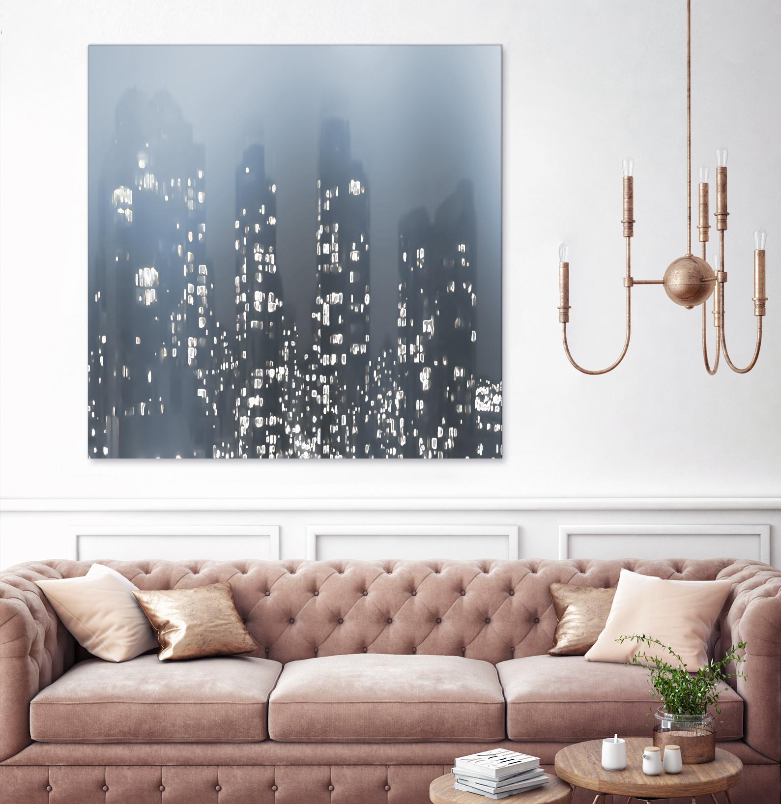 Dark City by Norm Stelfox on GIANT ART - white city scene