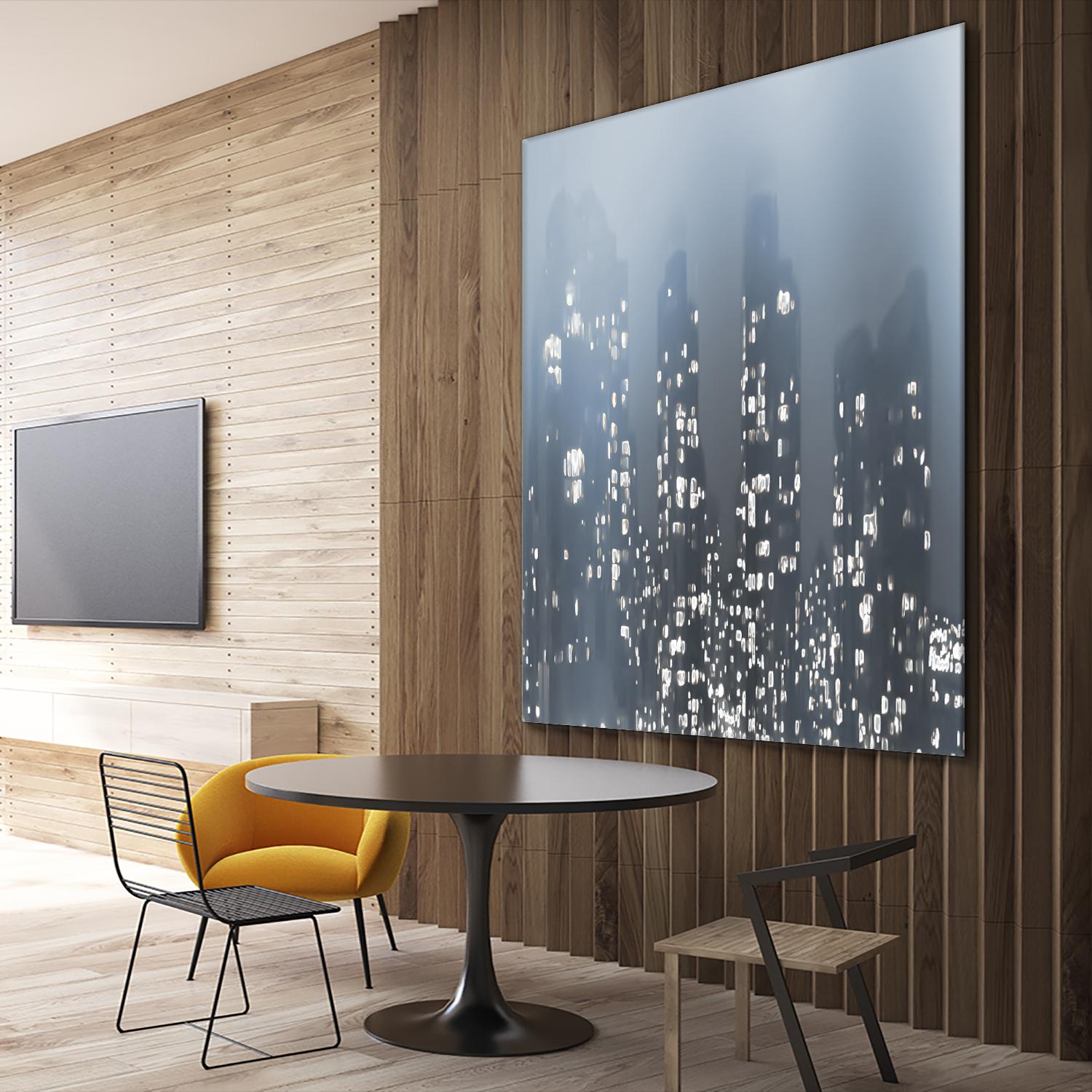 Dark City by Norm Stelfox on GIANT ART - white city scene