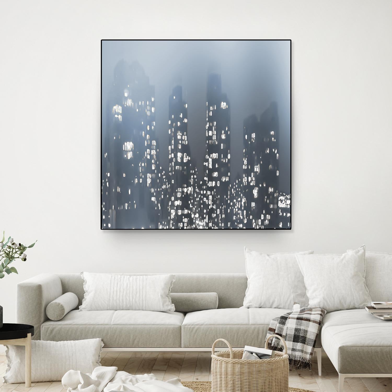 Dark City by Norm Stelfox on GIANT ART - white city scene