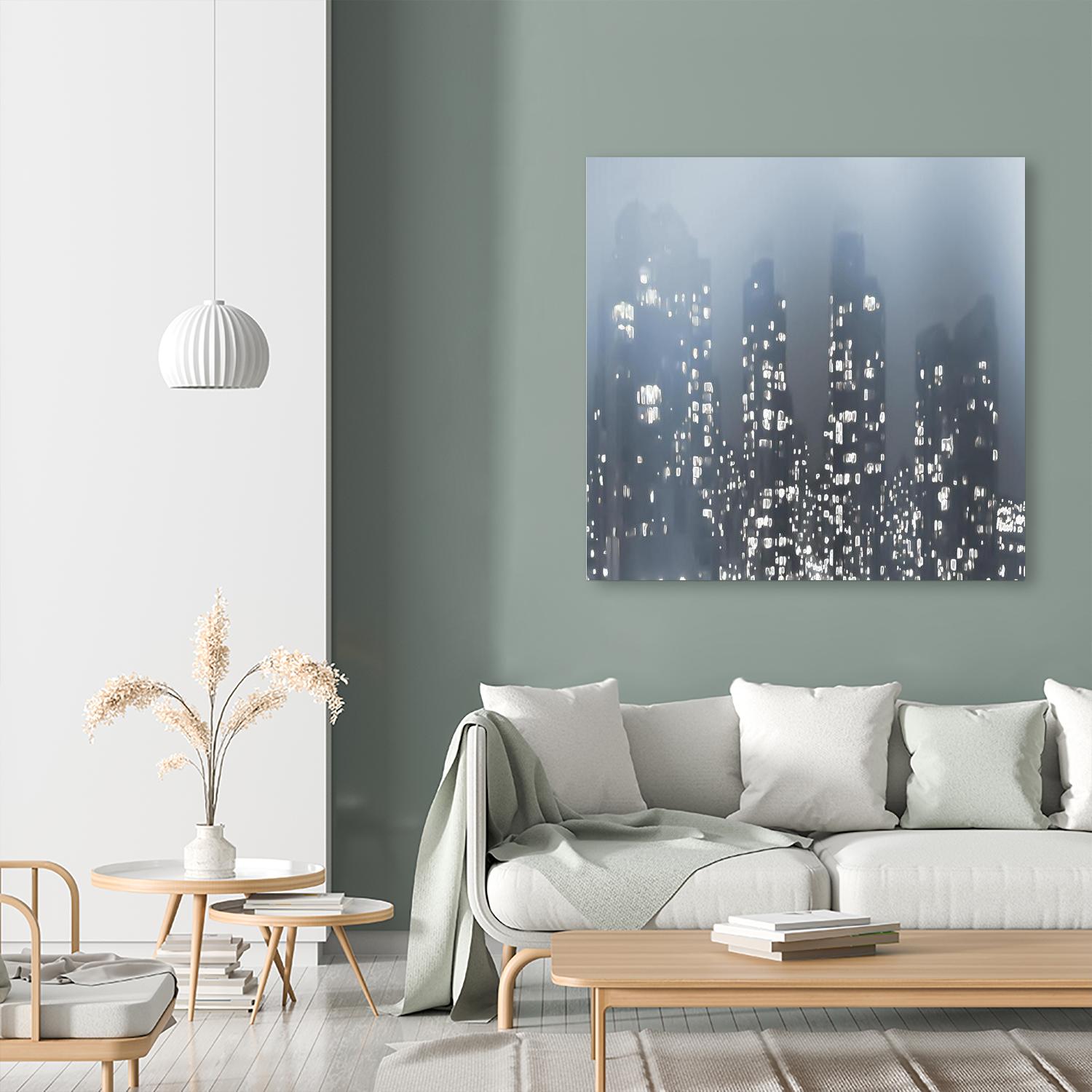 Dark City by Norm Stelfox on GIANT ART - white city scene