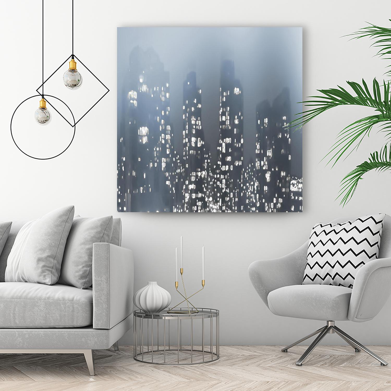 Dark City by Norm Stelfox on GIANT ART - white city scene