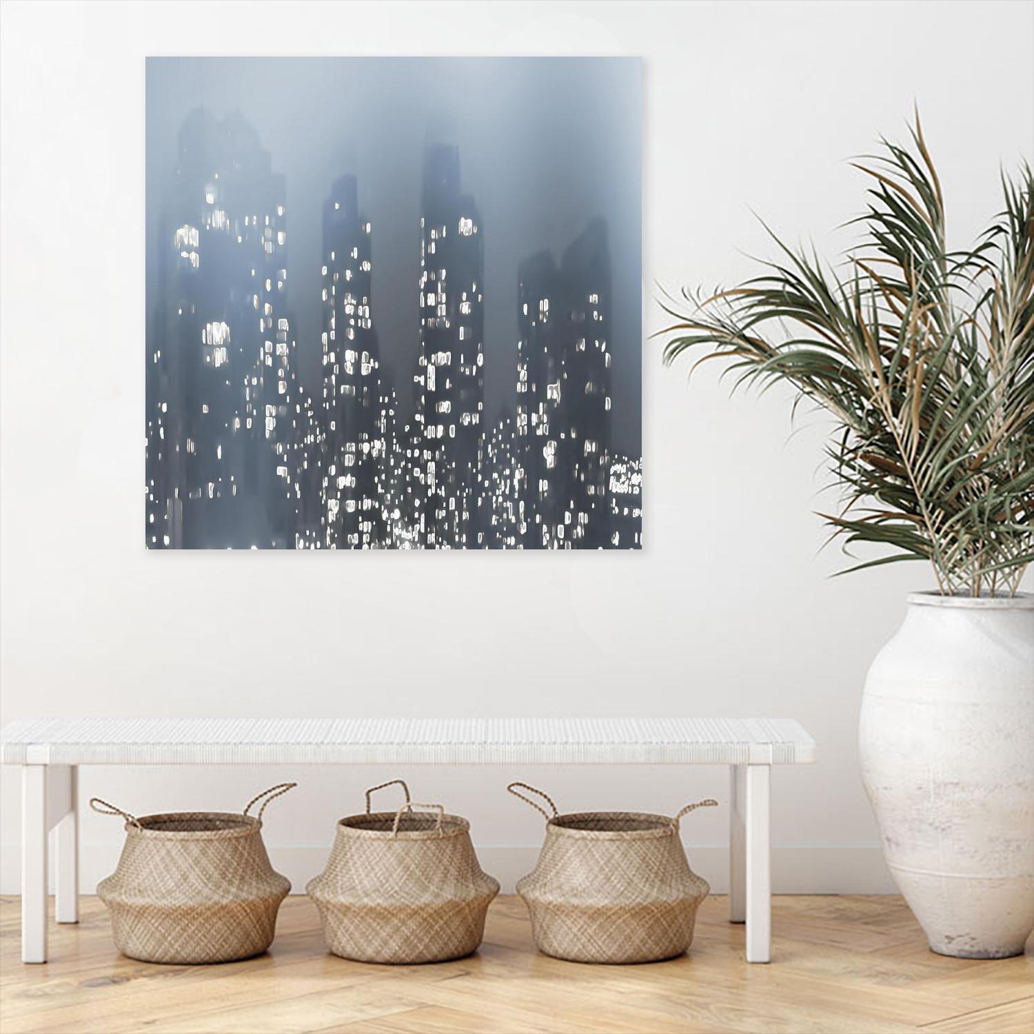 Dark City by Norm Stelfox on GIANT ART - white city scene