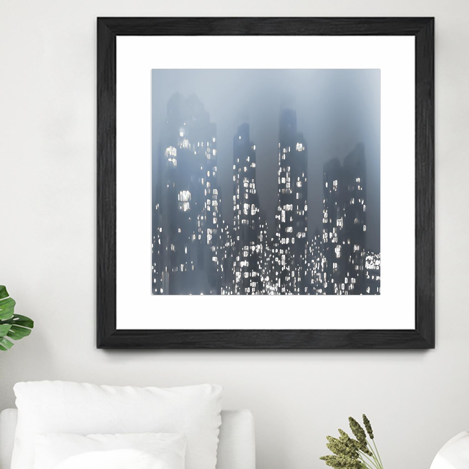 Dark City by Norm Stelfox on GIANT ART - white city scene