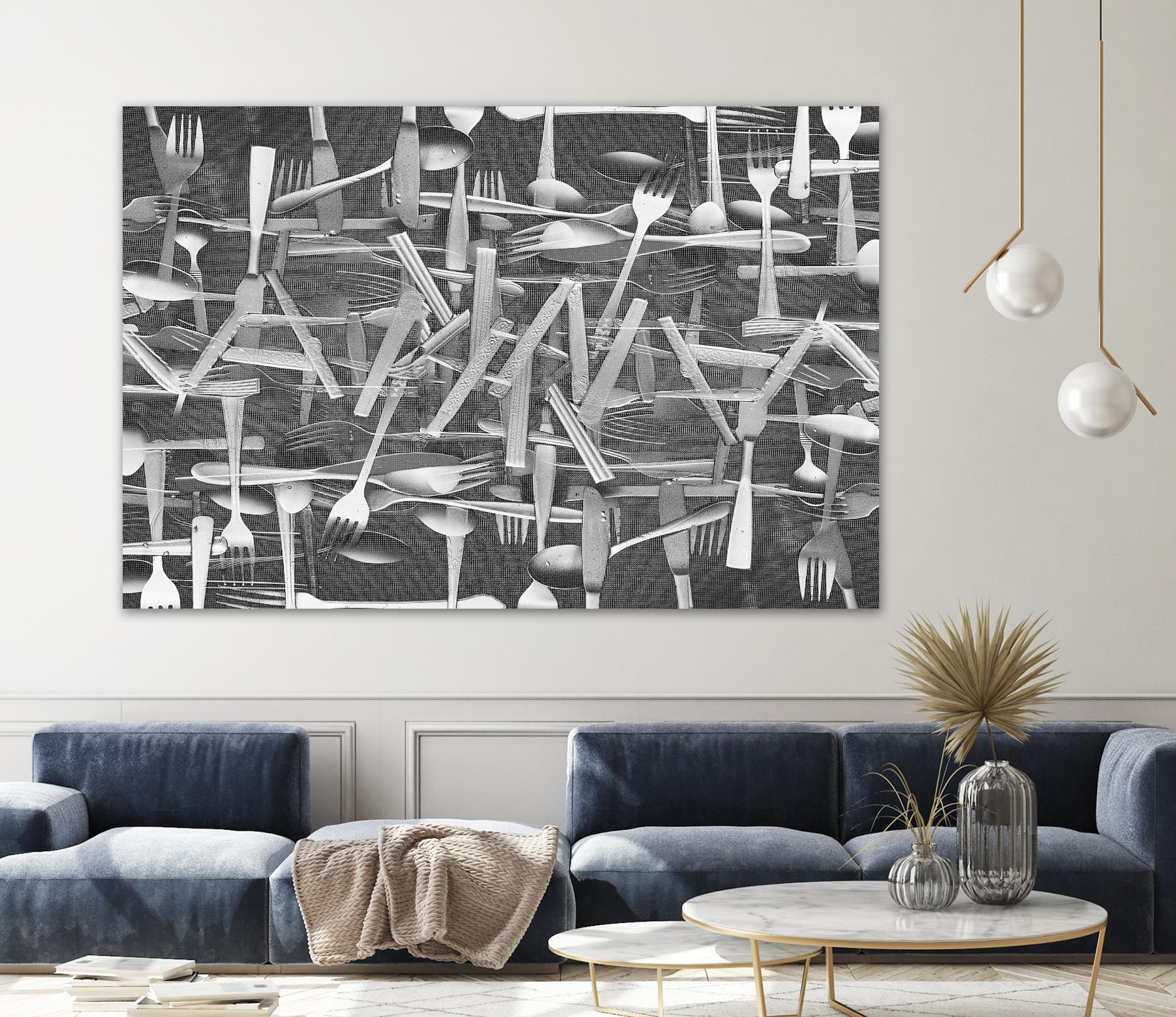 DINNER I by Norm Stelfox on GIANT ART - grey kitchen